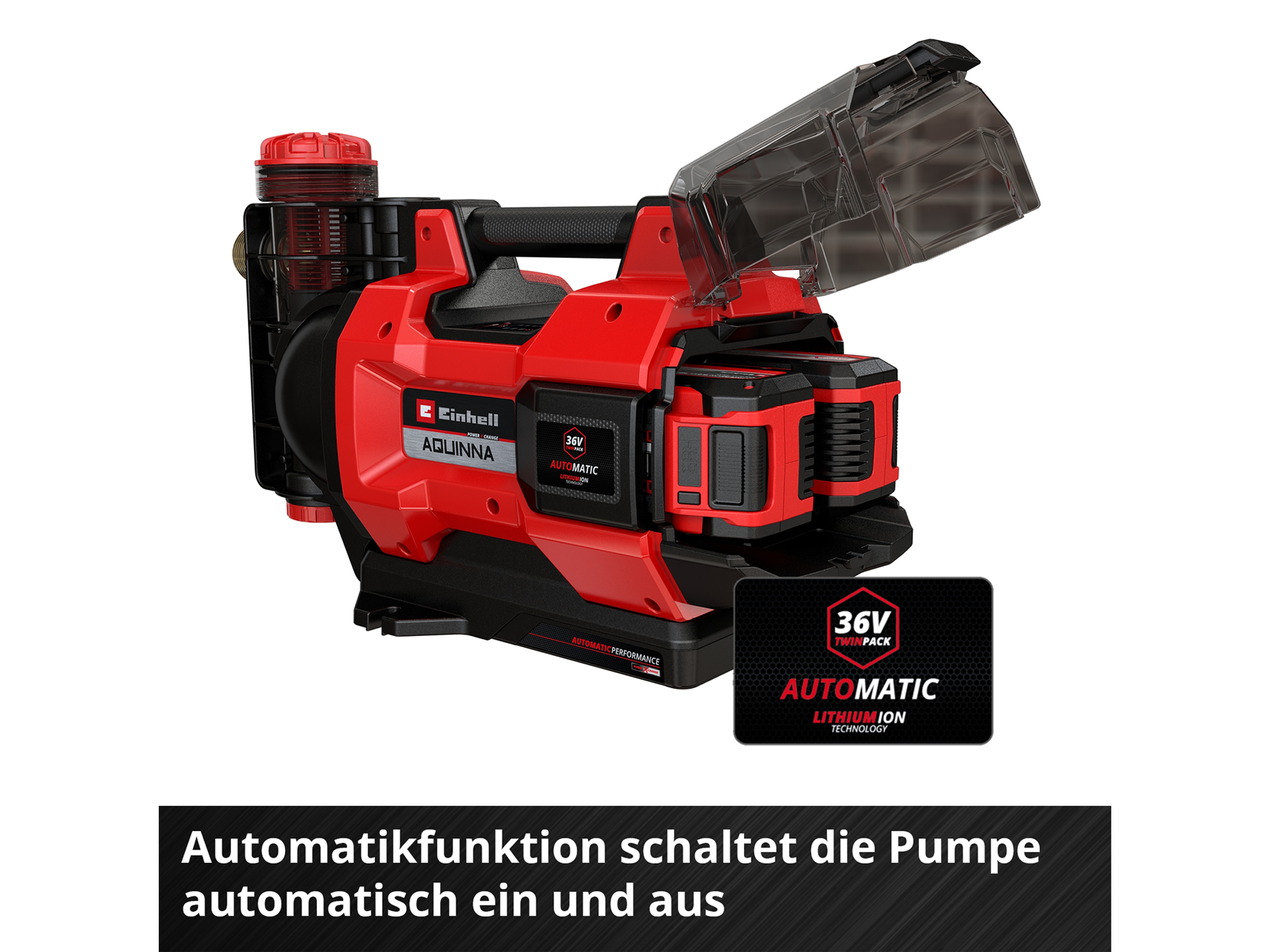 EINHELL Akku-Gartenpumpe Aquinna 36/38 F LED Automatic, Solo EINHELL Akku-Gartenpumpe Aquinna 36/38 F LED Automatic, Solo