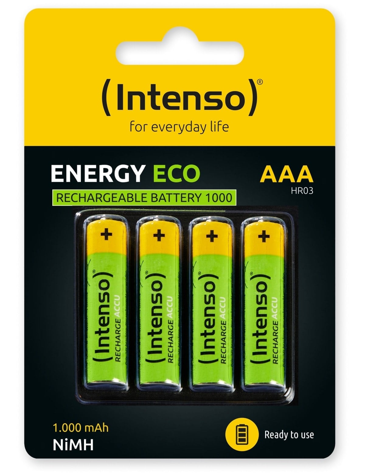 INTENSO NiMH-Akku AAA HR03, 1000 mAh, 4 Stück INTENSO NiMH-Akku AAA HR03, 1000 mAh, 4 Stück