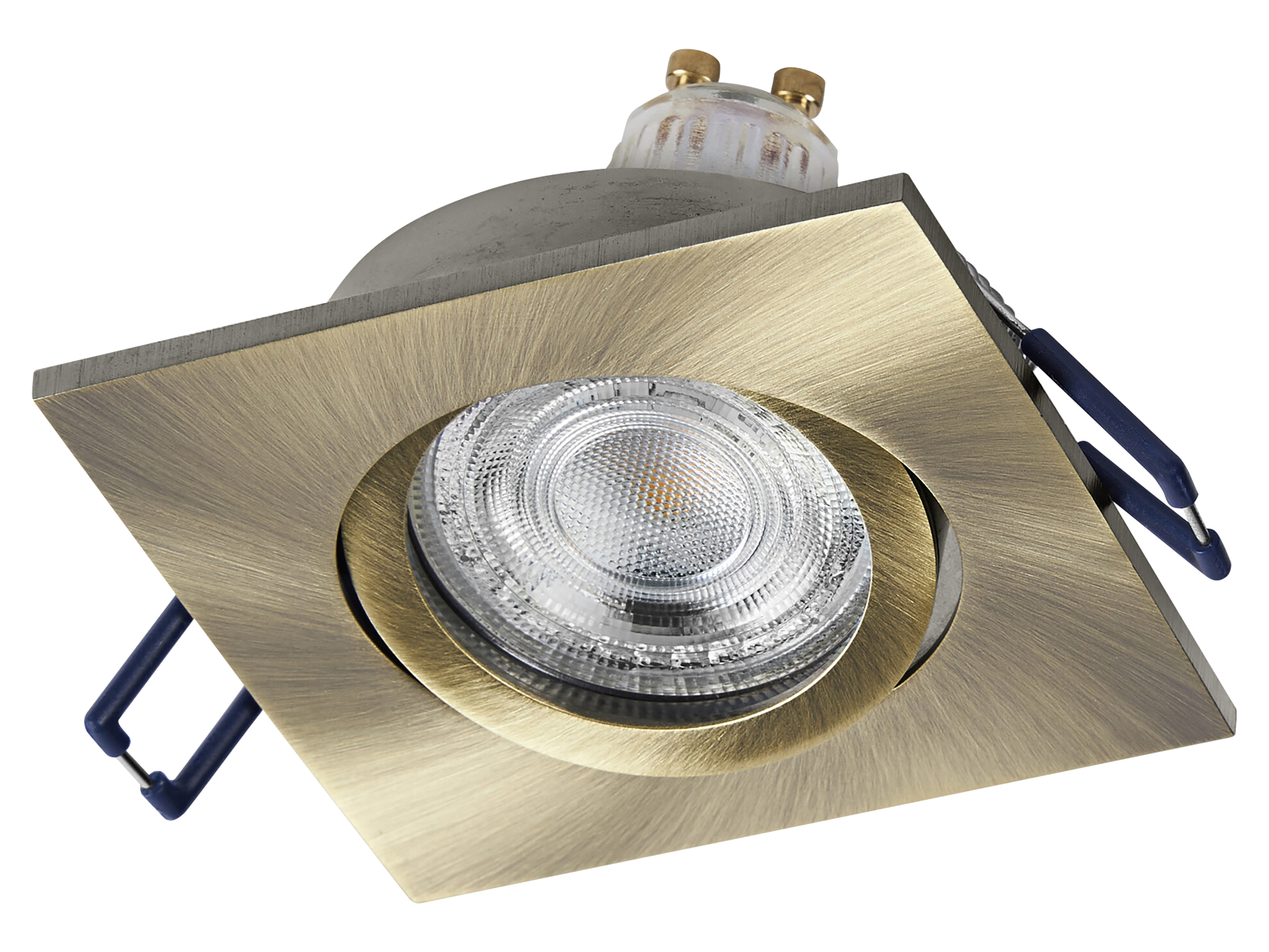 OSRAM LED-Einbauleuchte, IP20, 4,5W, 2700K, 400lm, warmweiß, IP20, Messing, 3er Set OSRAM LED-Einbauleuchte, IP20, 4,5W, 2700K, 400lm, warmweiß, IP20, Messing, 3er Set