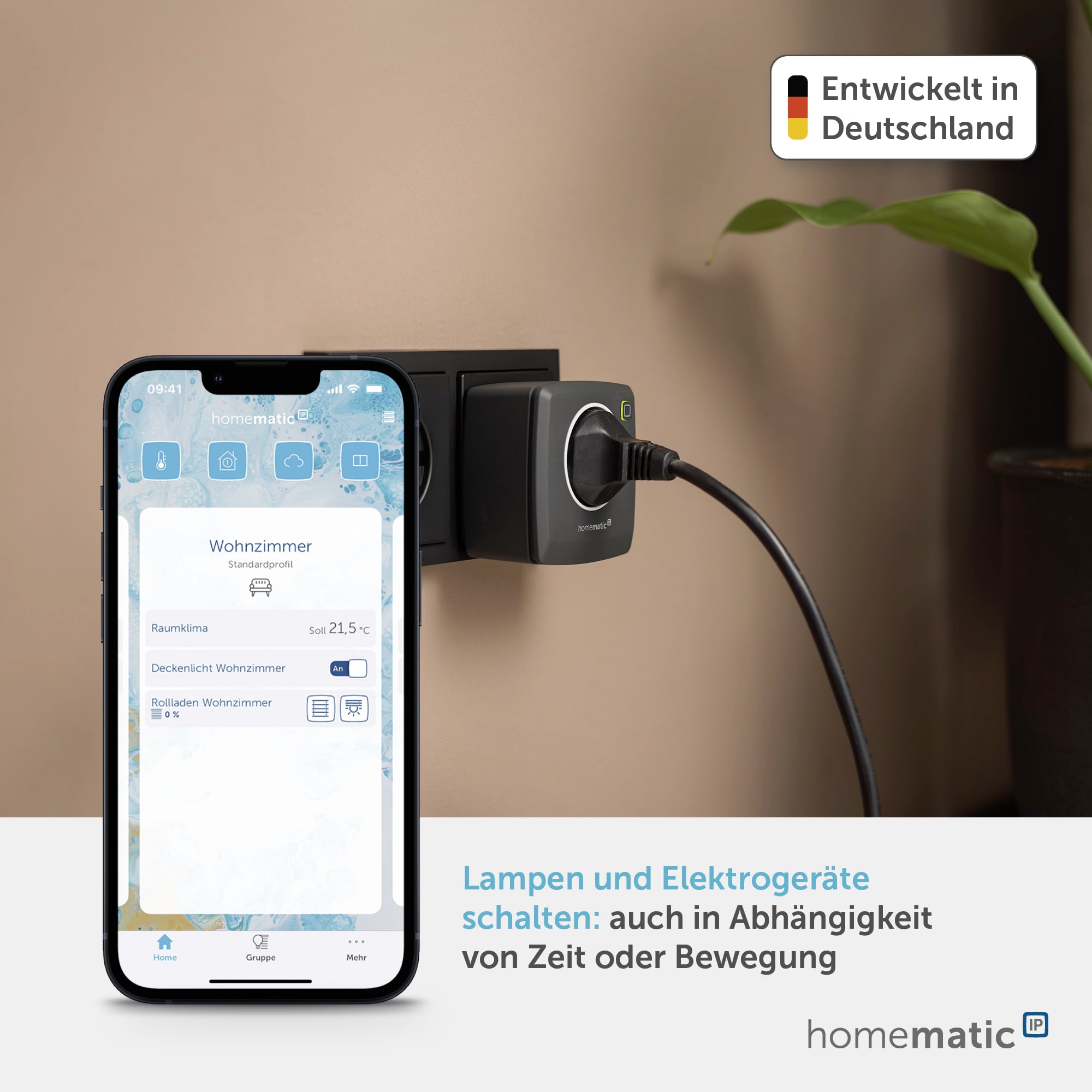 HOMEMATIC IP 161613A0, Schaltsteckdose anthrazit HOMEMATIC IP 161613A0, Schaltsteckdose anthrazit