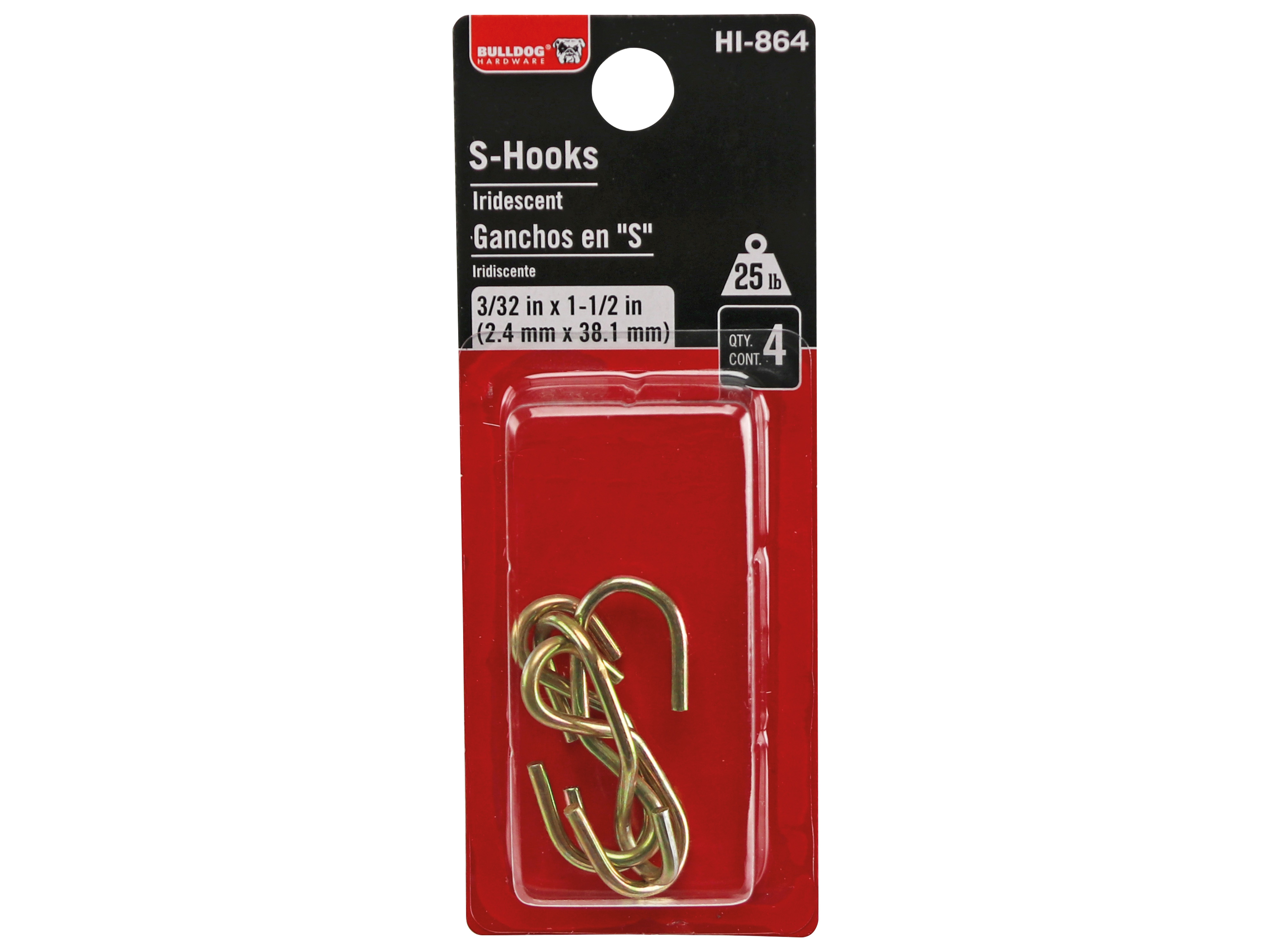 S-Haken, 38x2,4mm, 4 Stück S-Haken, 38x2,4mm, 4 Stück