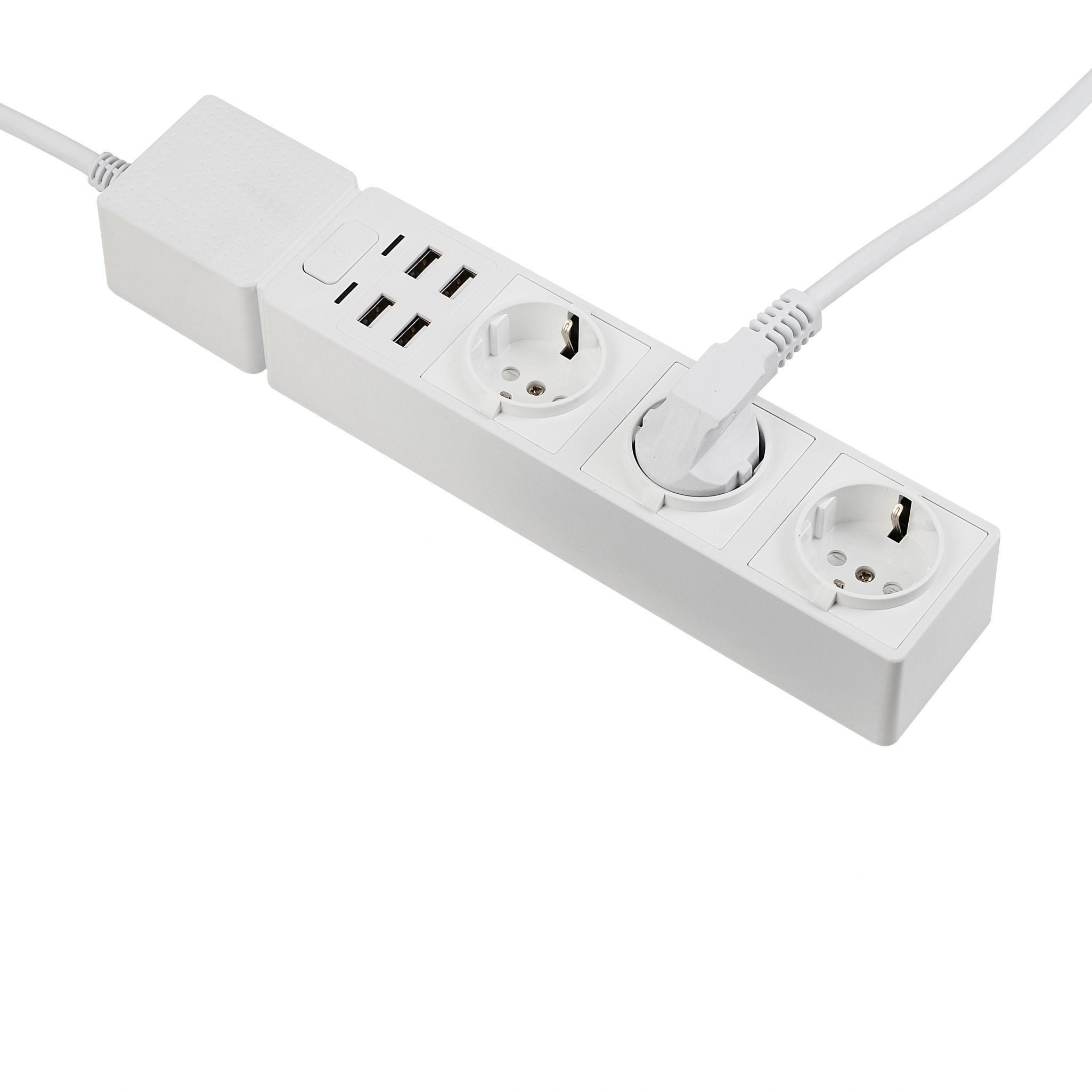 EDIMAX SMART WLAN-Steckdosenleiste SP-1123WT, 3-fach, 4x USB EDIMAX Funksteckdose SP-1123WT, 3-fach, 4x USB
