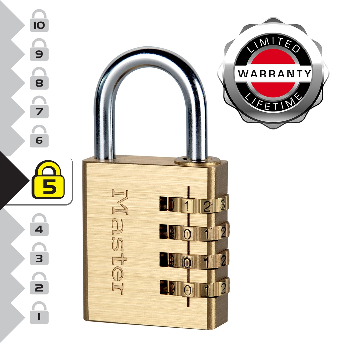 MASTERLOCK Zahlenschloss 604EURD, aus Aluminium, 400mm MASTERLOCK Zahlenschloss 604EURD, aus Aluminium, 400mm