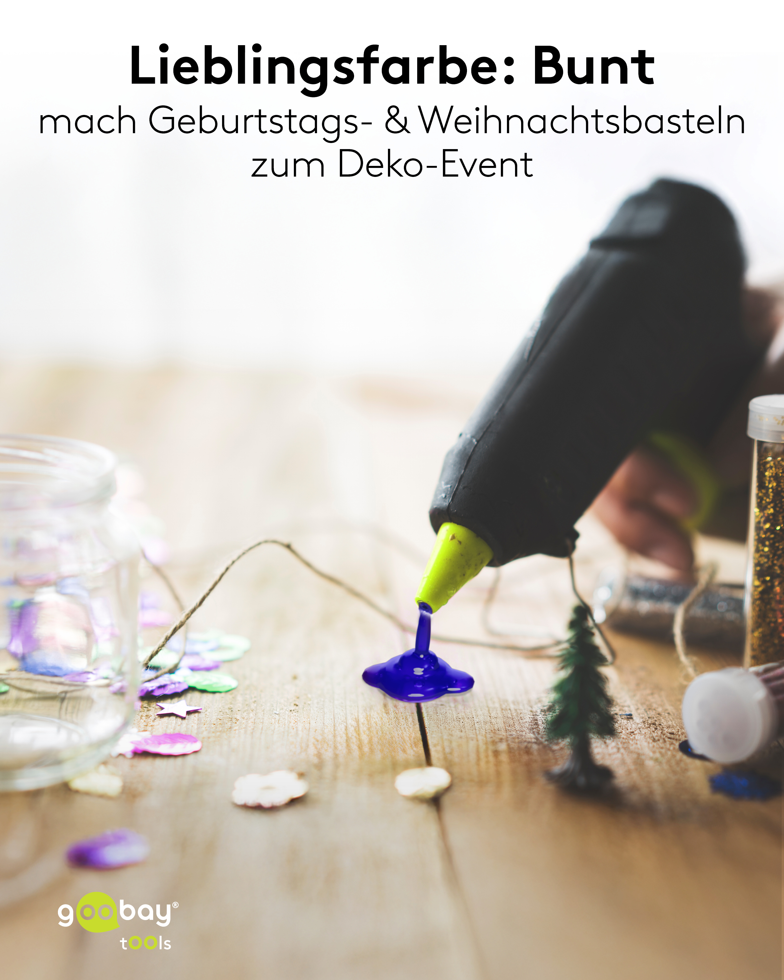 GOOBAY TOOLS Heißklebesticks, 77856, 11 mm, 5 Farben, 10 Stück GOOBAY TOOLS Heißklebesticks, 77856, 11 mm, 5 Farben, 10 Stück