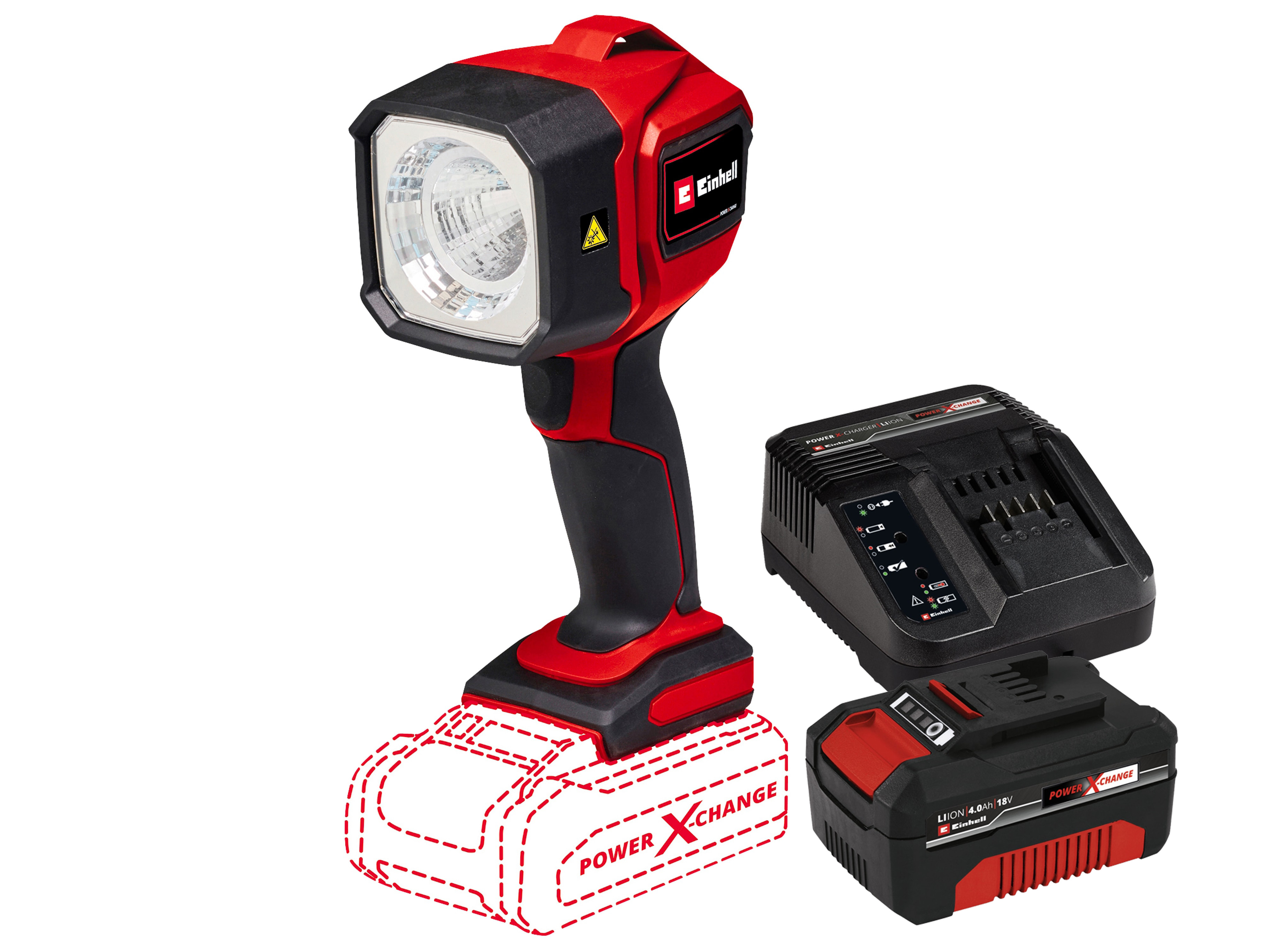 EINHELL Akku-Lampe TC-CL 350 Li Kit (1x 4,0 Ah) EINHELL Akku-Lampe TC-CL 300 Li Kit (1x 4,0 Ah)