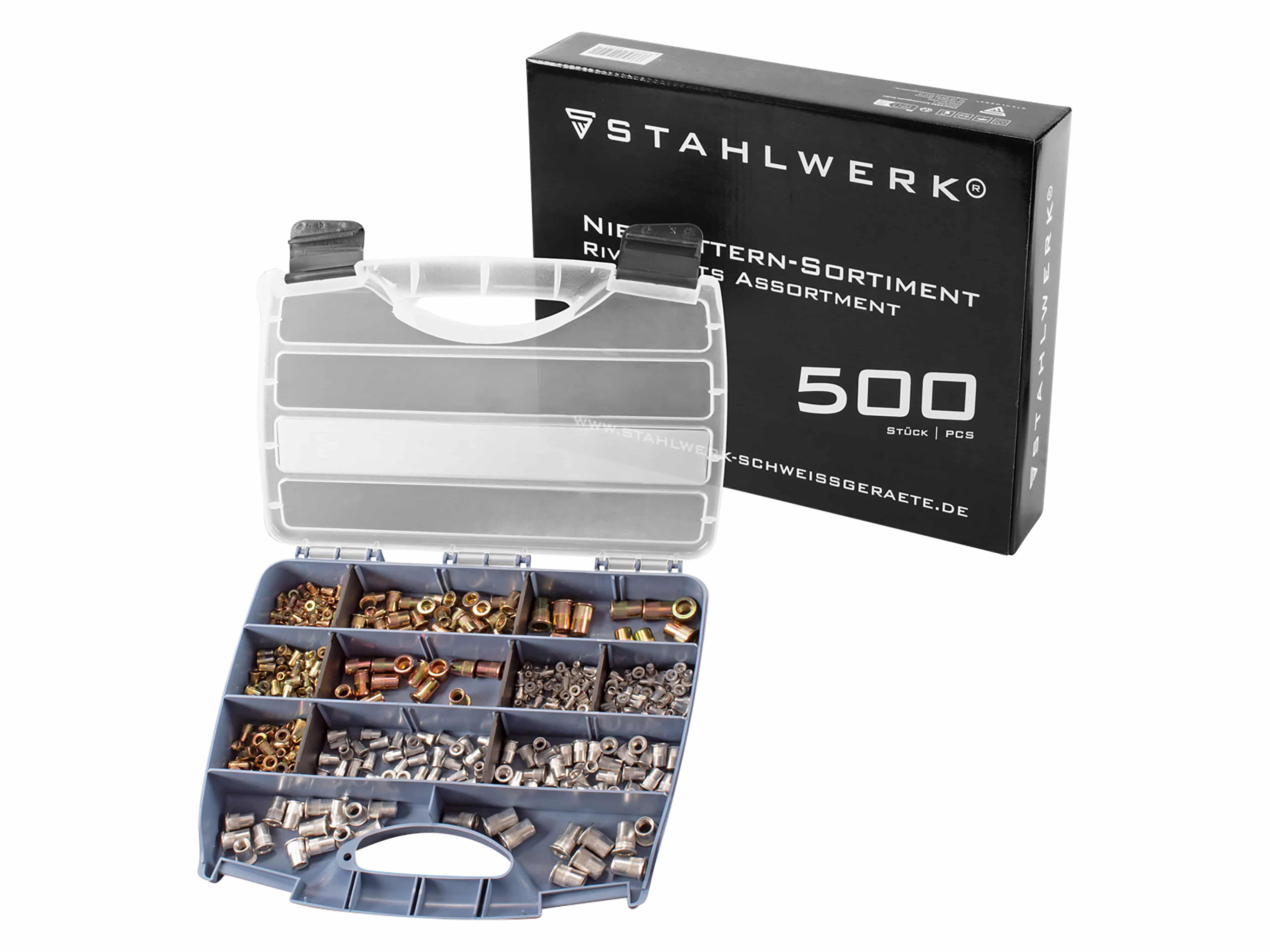 STAHLWERK Nietmuttern-Set, 500-teilig STAHLWERK Nietmuttern-Set, 500-teilig