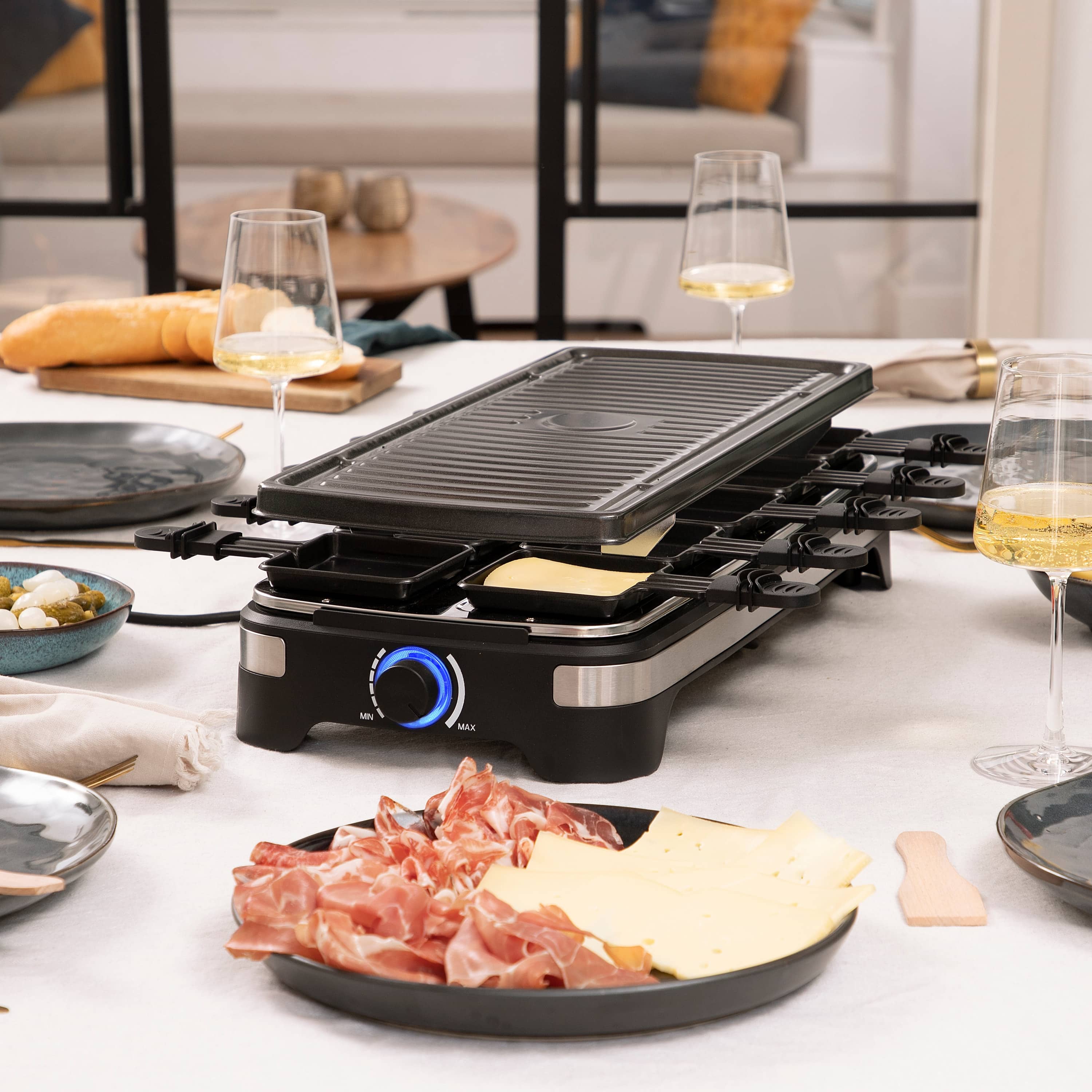 PRINCESS Raclette 10, 1500 W, 10 Personen, regelbares Thermostat PRINCESS Raclette 10, 1500 W, 10 Personen, regelbares Thermostat