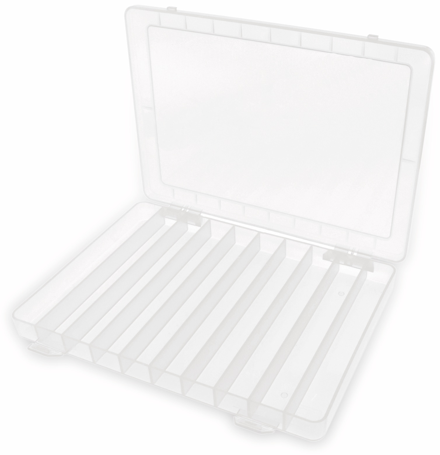 Sortimentsbox, 252x188x24, 10 Fächer, PP, transparent Sortimentsbox, 252x188x24, 10 Fächer, PP, transparent