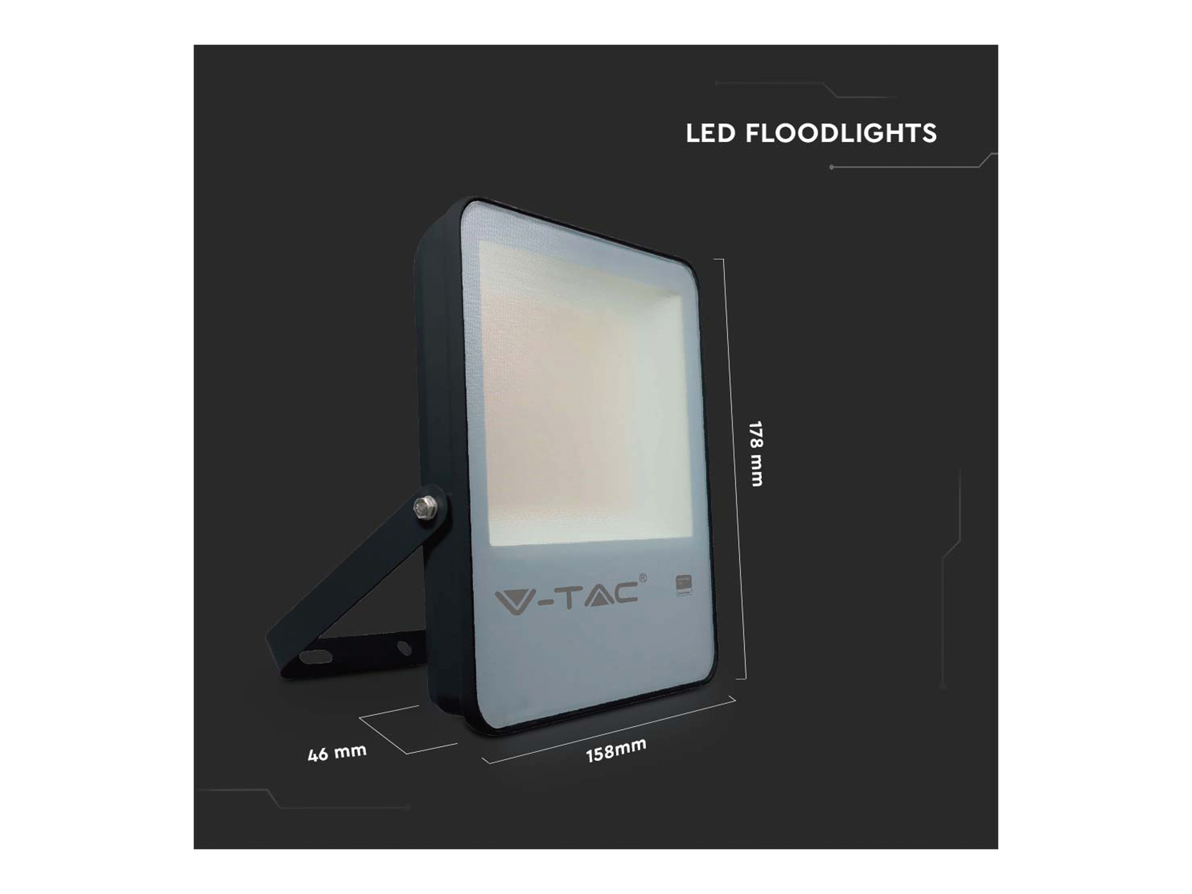 V-TAC LED-Fluter VT-52, High Lumen, 50 W, 6850 lm, 6500 K V-TAC LED-Fluter VT-52, High Lumen, 50 W, 6850 lm, 6500 K