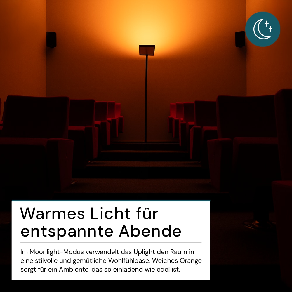 LUXULA LED-Büro-Stehleuchte, Up/Down, 100W, 4000K, EEK: F, 7000lm, IP20, dimmbar, schwarz