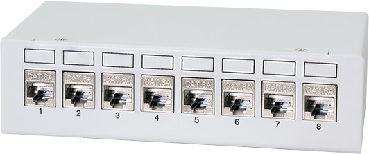 LOGILINK Patchpanel NK4092 8Port inkl. 8 CAT6A Modulen LOGILINK Patchpanel NK4092 8Port inkl. 8 CAT6A Modulen