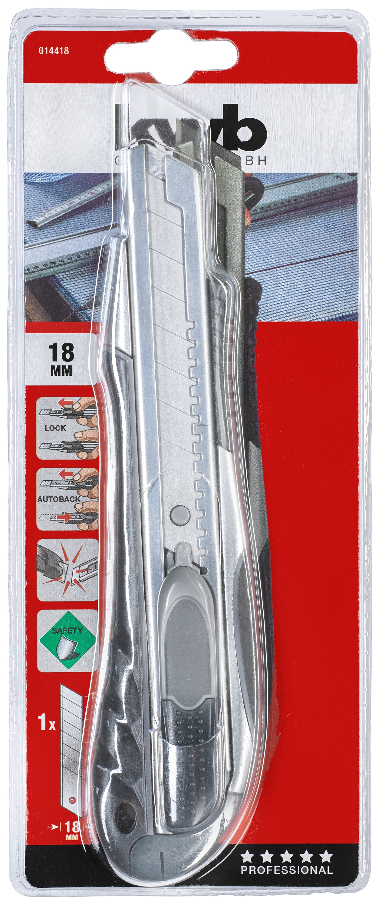 KWB Sicherheits-Abbrechklingenmesser, 14418, mit Autolock KWB Sicherheits-Abbrechklingenmesser, 14418, mit Autolock