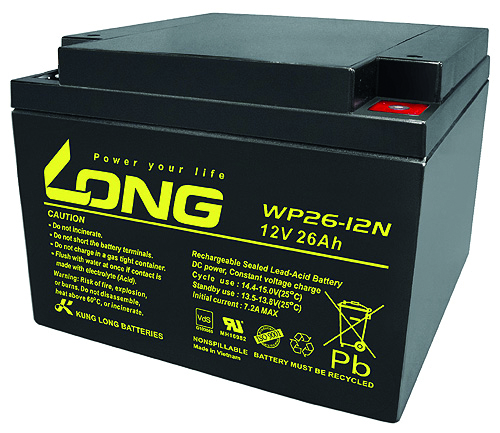 KUNG LONG Blei-Akkumulator Standby, WP26-12N-M, 12 V-, 26 Ah