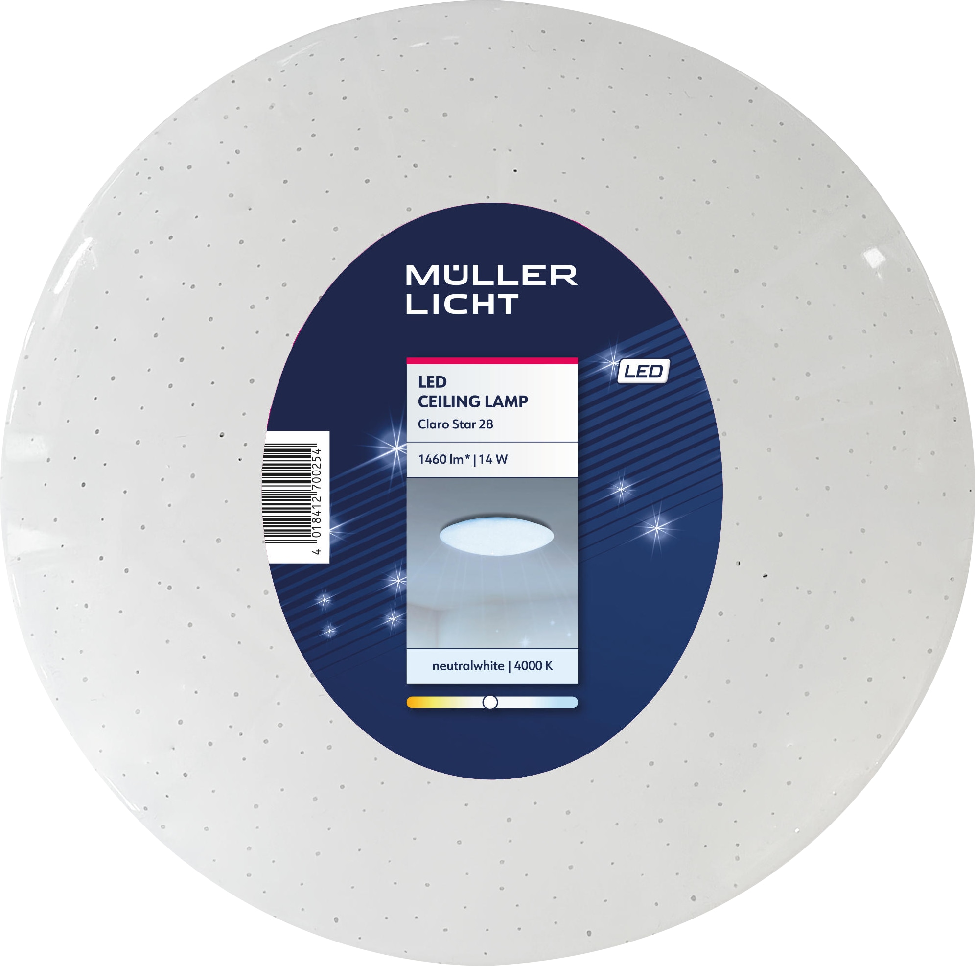 MÜLLER-LICHT LED-Deckenleuchte Claro star, 14 W, 1460 lm, 4000 K, IP20, neutralweiß LED-Deckenleuchte MÜLLER-LICHT Claro star, 14 W, 1460 lm, 4000 K, IP20, neutralweiß