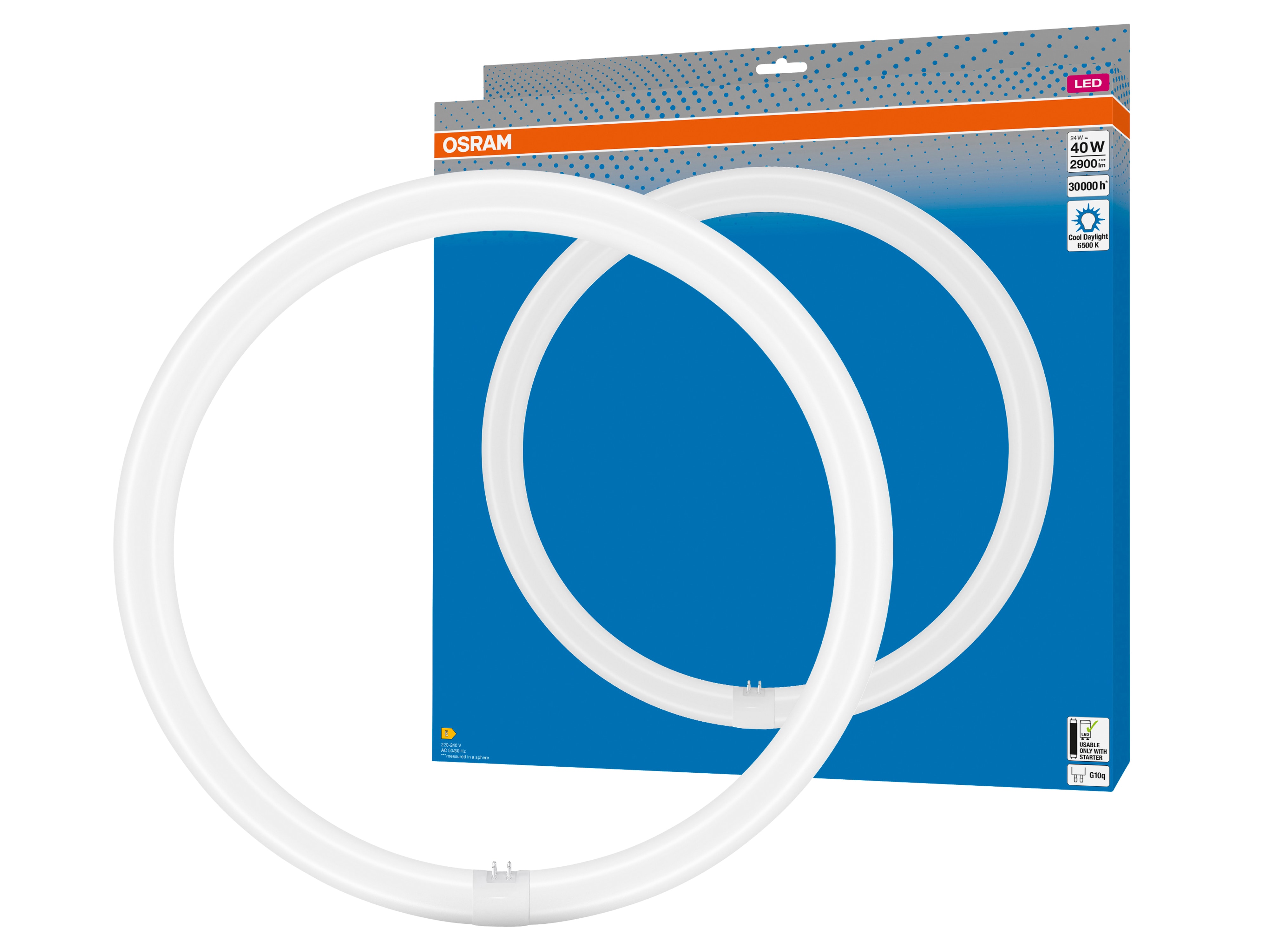 OSRAM LED-Röhre T9, Ringform, G10q, EEK: E, 24W, 2900lm, 6500K OSRAM LED-Röhre T9, Ringform, G10q, EEK: E, 24W, 2900lm, 6500K