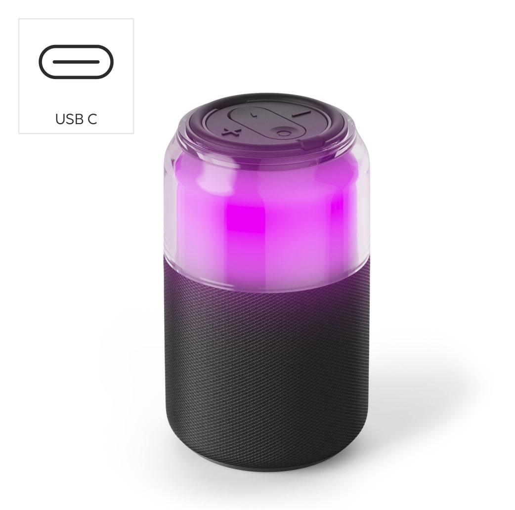 HAMA Tragbarer Bluetooth-Lautsprecher "Can Speaker", Schwarz, 5 W HAMA Tragbarer Bluetooth-Lautsprecher "Can Speaker", Schwarz, 5 W