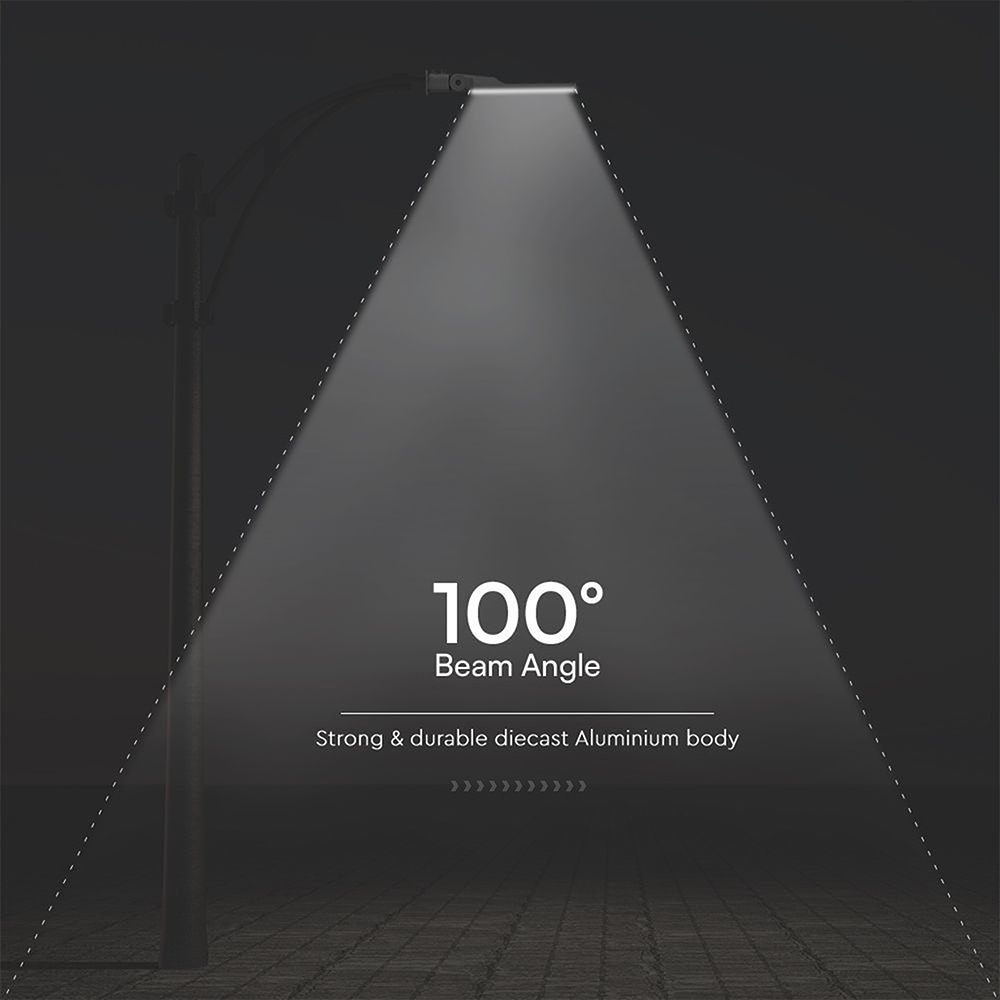 V-TAC LED-Straßenleuchte, VT-105ST, EEK: E, 100 W, 9400 lm, 6500 K, Schwarz
