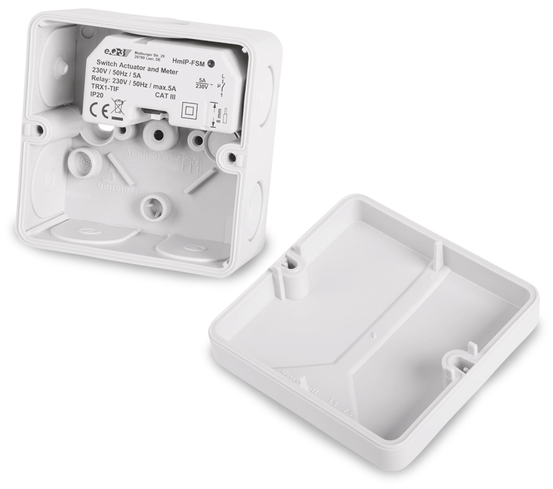 HOMEMATIC IP Smart Home 142721A0 Schalt-Mess-Aktor, 5 A, Unterputz HOMEMATIC IP Smart Home 142721A0 Schalt-Mess-Aktor, 5 A, Unterputz