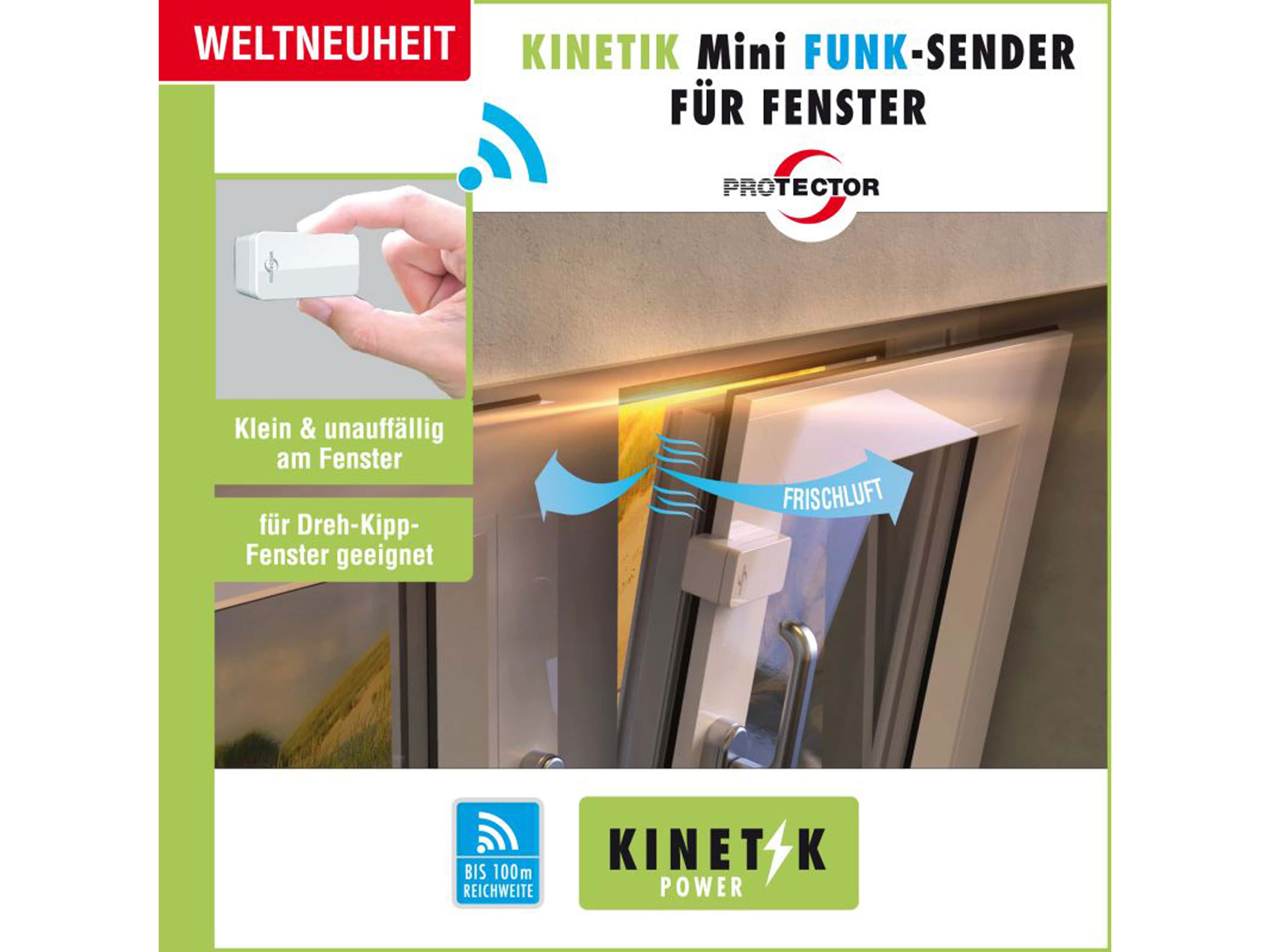 PROTECTOR Thermo-Funk-Abluftsteuerung ASK 6030, mit Kinetik Fenster-Sender, Einbauvariante PROTECTOR Thermo-Funk-Abluftsteuerung ASK 6030, mit Kinetik Fenster-Sender, Einbauvariante