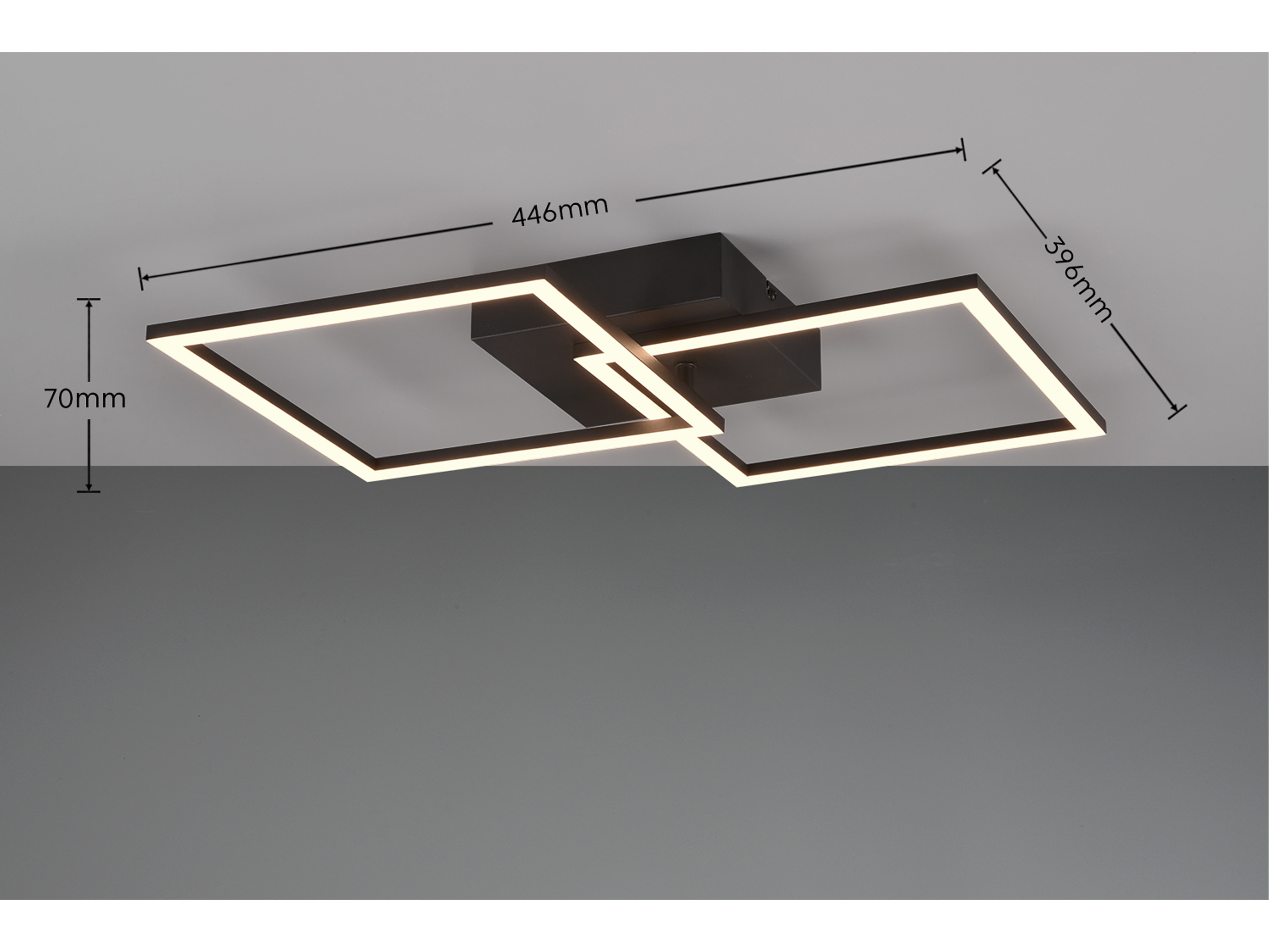 REALITY LED-Deckenleuchte Trail R64492132 schwarz, 20 W, 2250 lm, 3000 K REALITY LED-Deckenleuchte Trail R64492132 schwarz, 20 W, 2250 lm, 3000 K