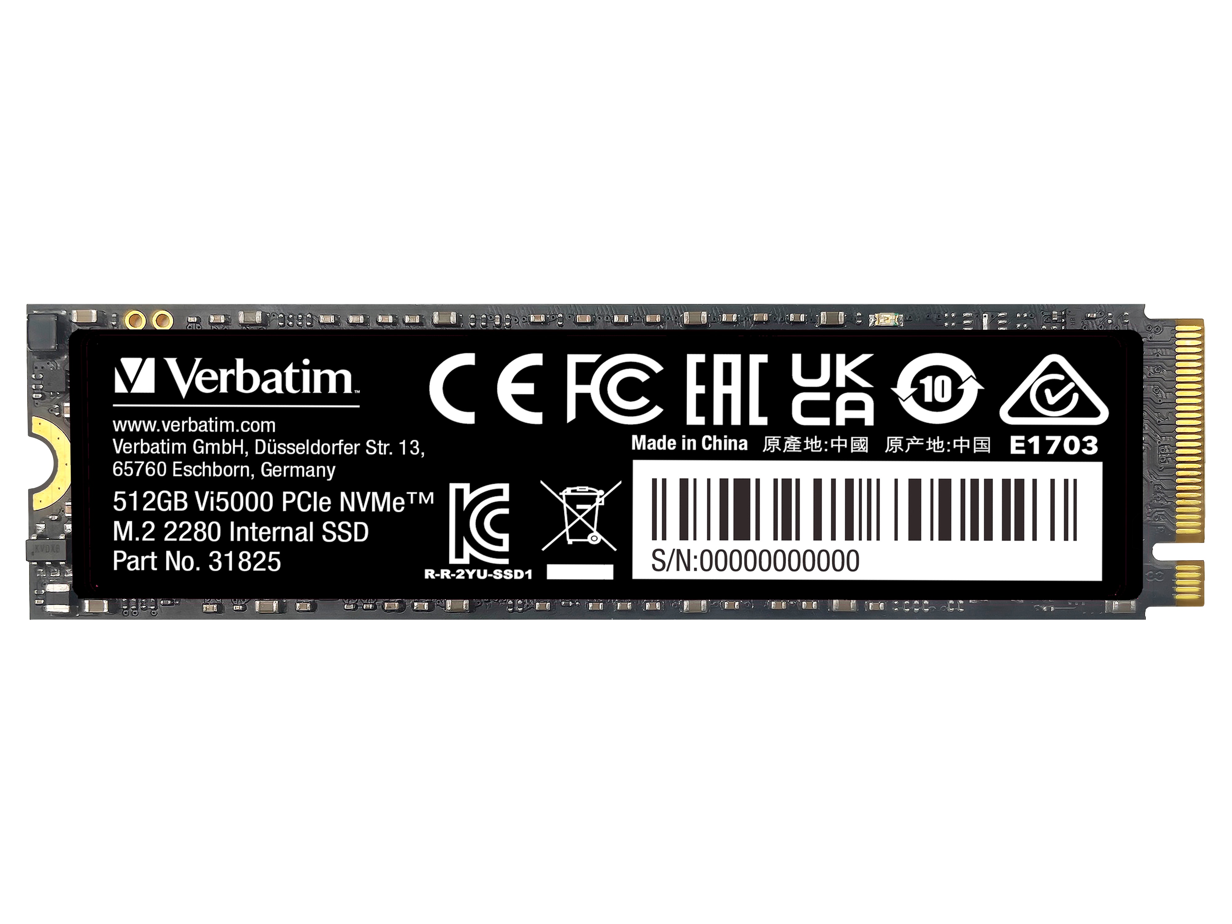 VERBATIM M.2 SSD Vi5000 512GB VERBATIM M.2 SSD Vi5000 512GB