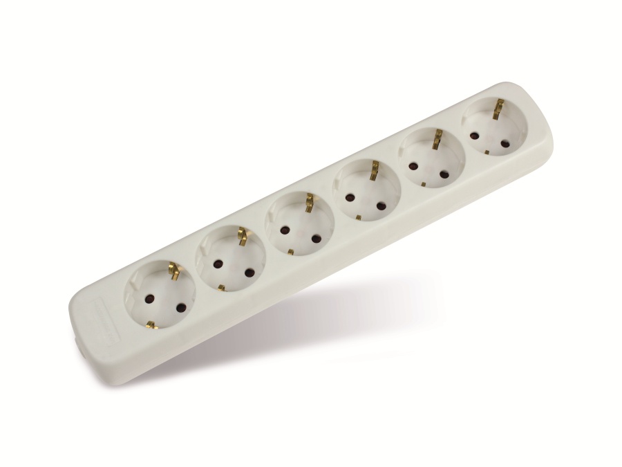 AS SCHWABE Steckdosenleiste ohne Kabel, 6-fach, weiß AS SCHWABE Steckdosenleiste ohne Kabel, 6-fach, weiß