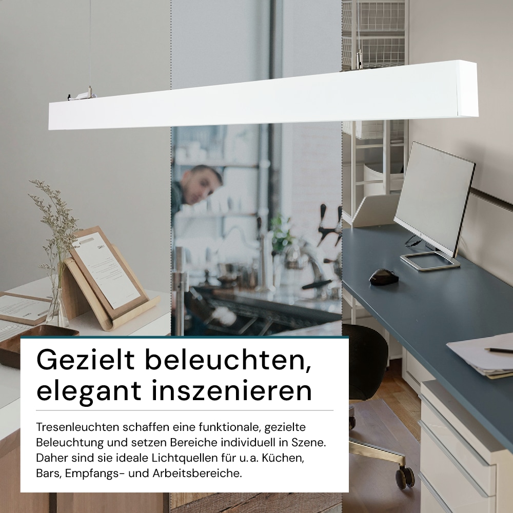 LUXULA LED-Büro-/Tresenleuchte, 30W, 3000/4000/6500K, EEK: E, 3600lm, IP20, weiß LUXULA LED-Büro-/Tresenleuchte, 30W, 3000/4000/6500K, EEK: E, 3600lm, IP20, weiß