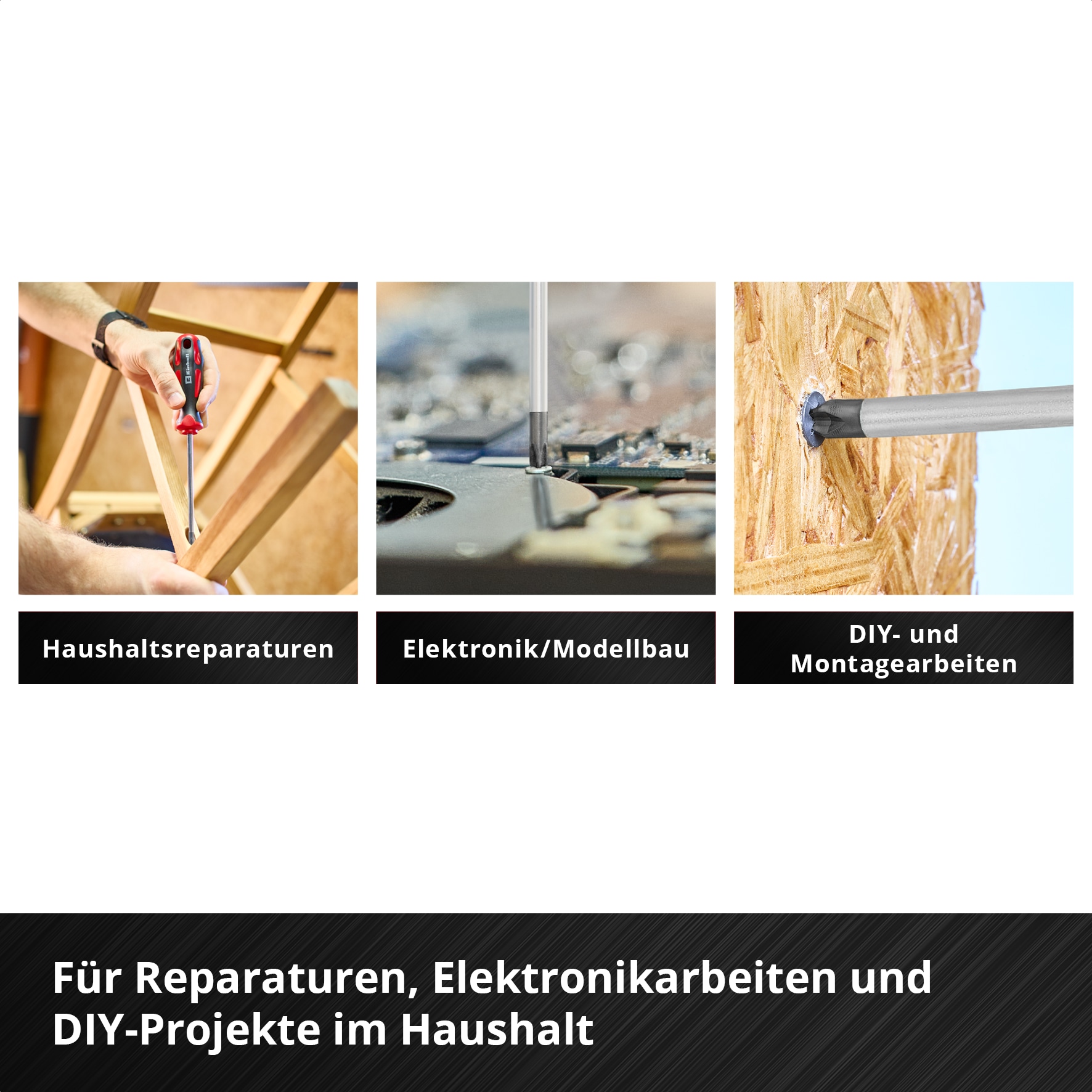 EINHELL E-Case-Einleger Schraubendreher, 370525, 17-teilig