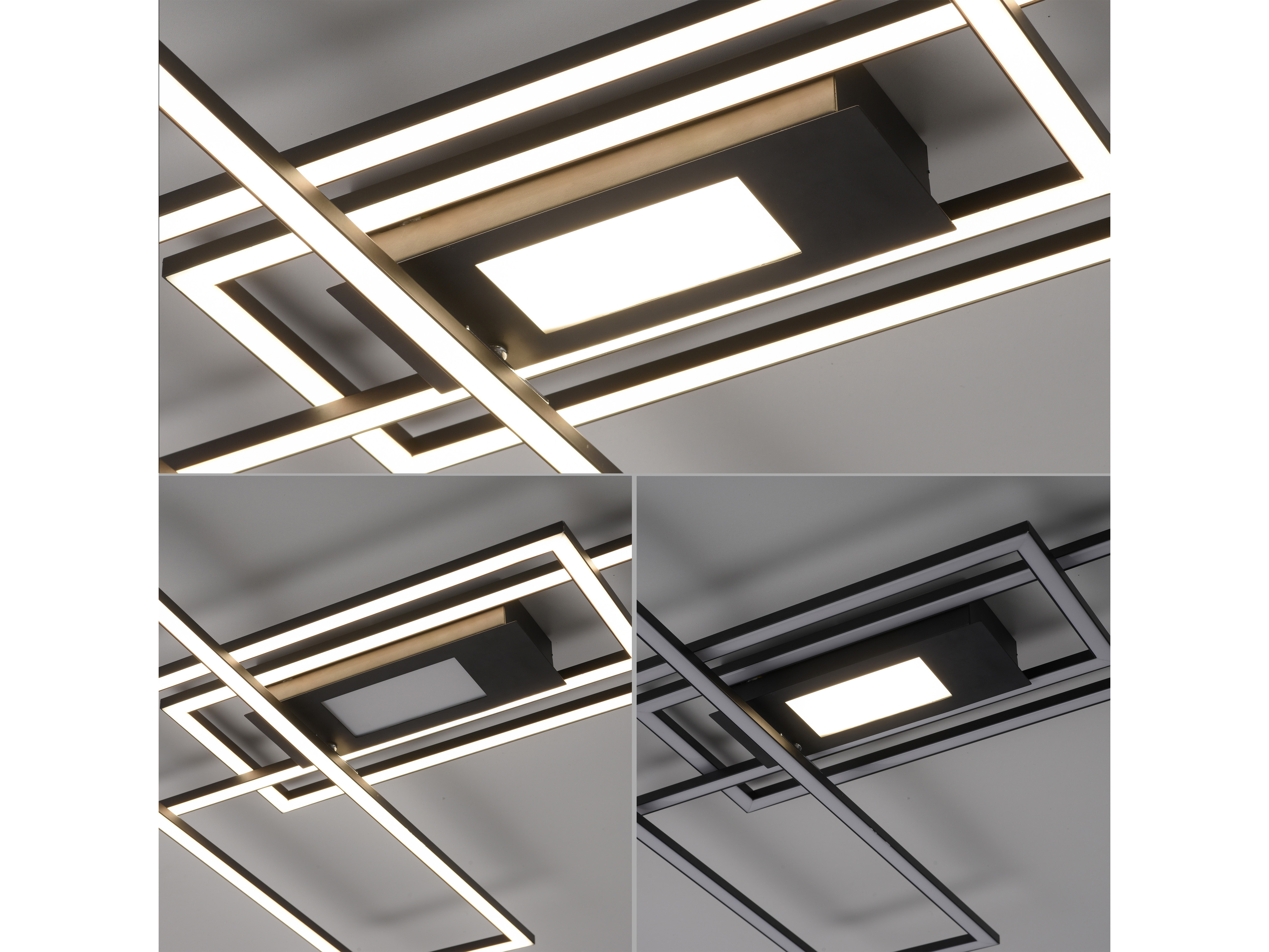 JUST LIGHT LED-Deckenleuchte 14693-18, 45W, 5500lm, schwarz