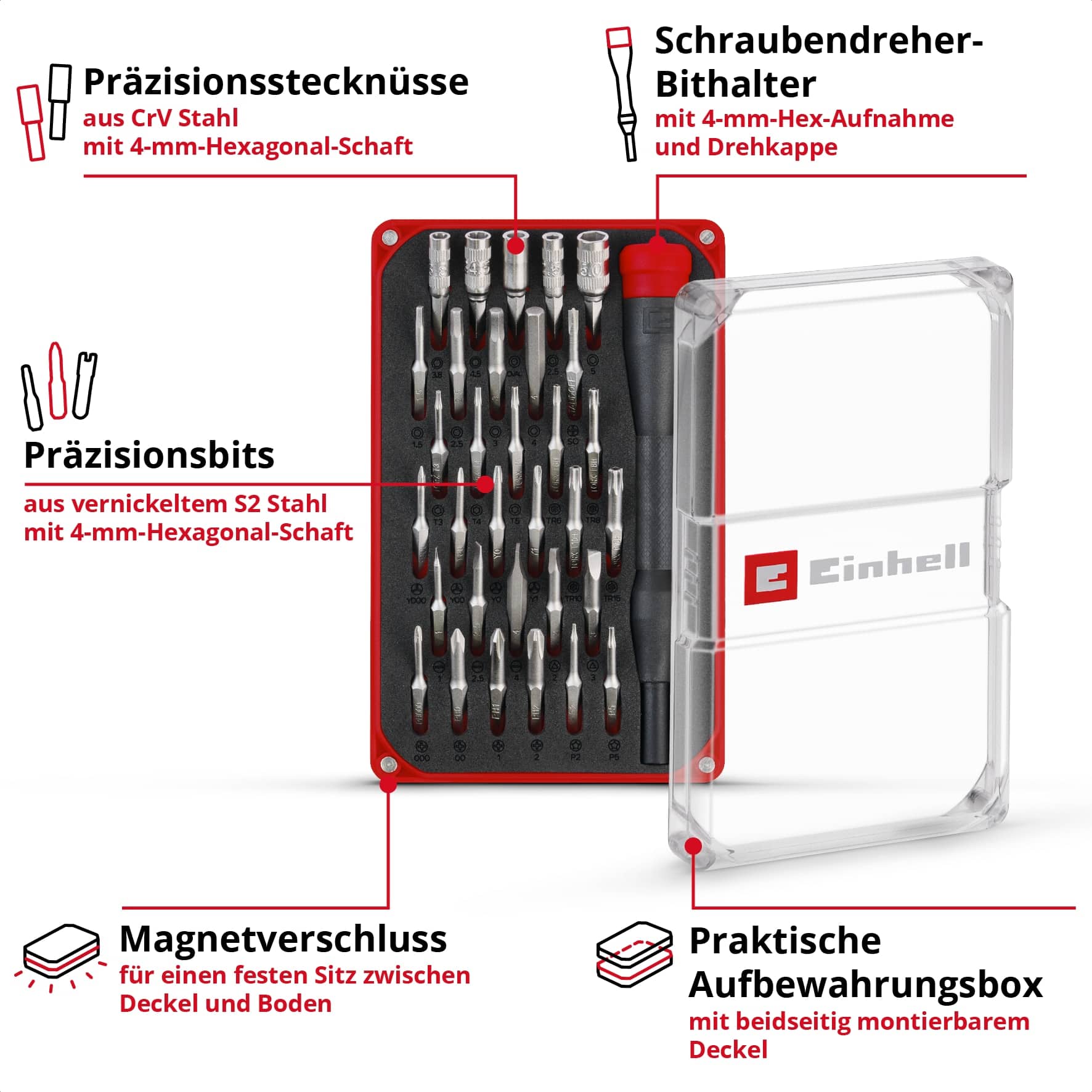 EINHELL Präzisionsbit-Set, 115010, 33-teilig EINHELL Präzisionsbit-Set, 115010, 33-teilig