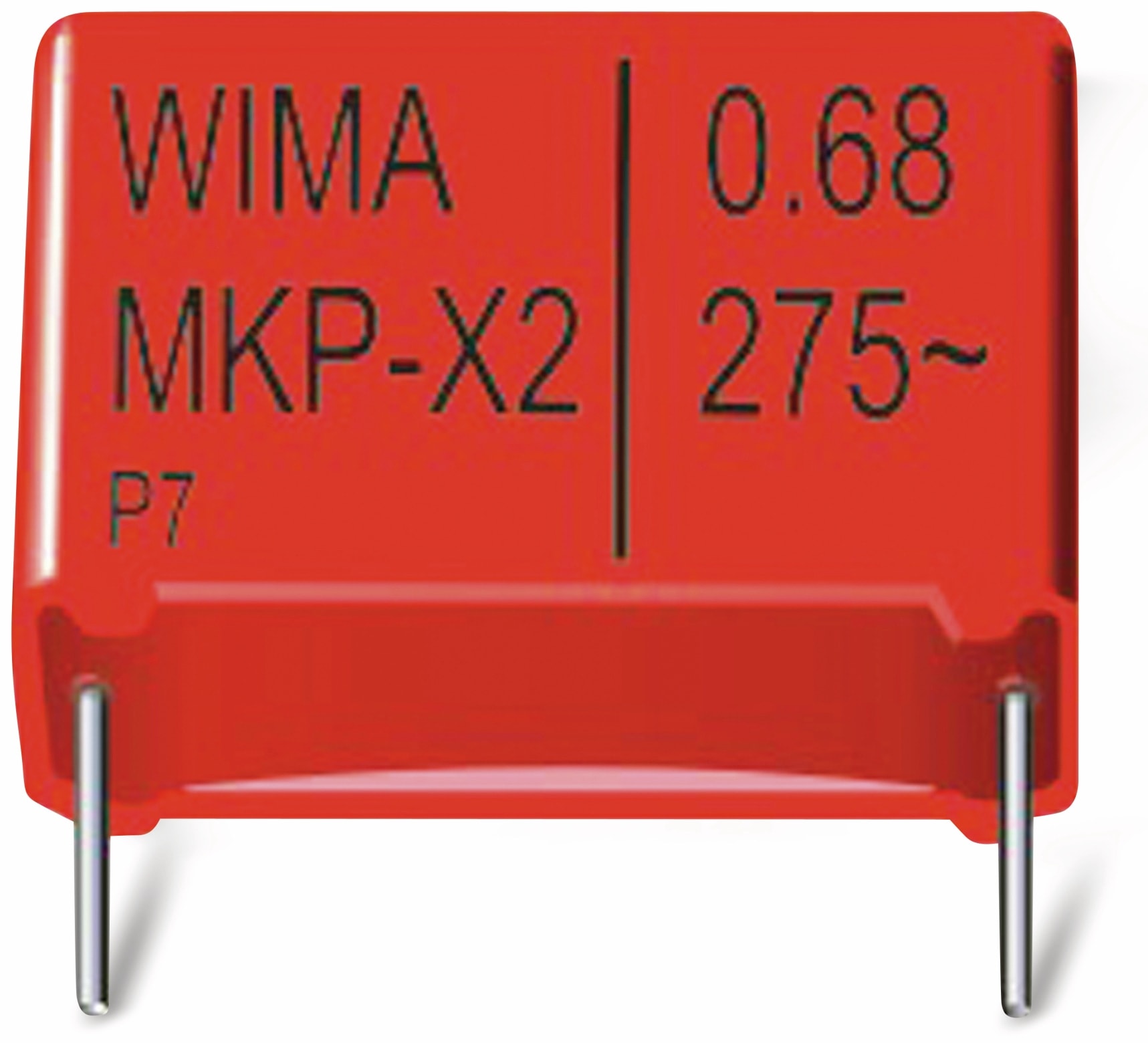 WIMA Folienkondensator, 0,22 UF, 305 V-, radial, RM 15, MKX2AW32204F00KSSD WIMA Folienkondensator, MKX2AW32204F00KSSD, 0,22UF, 305V
