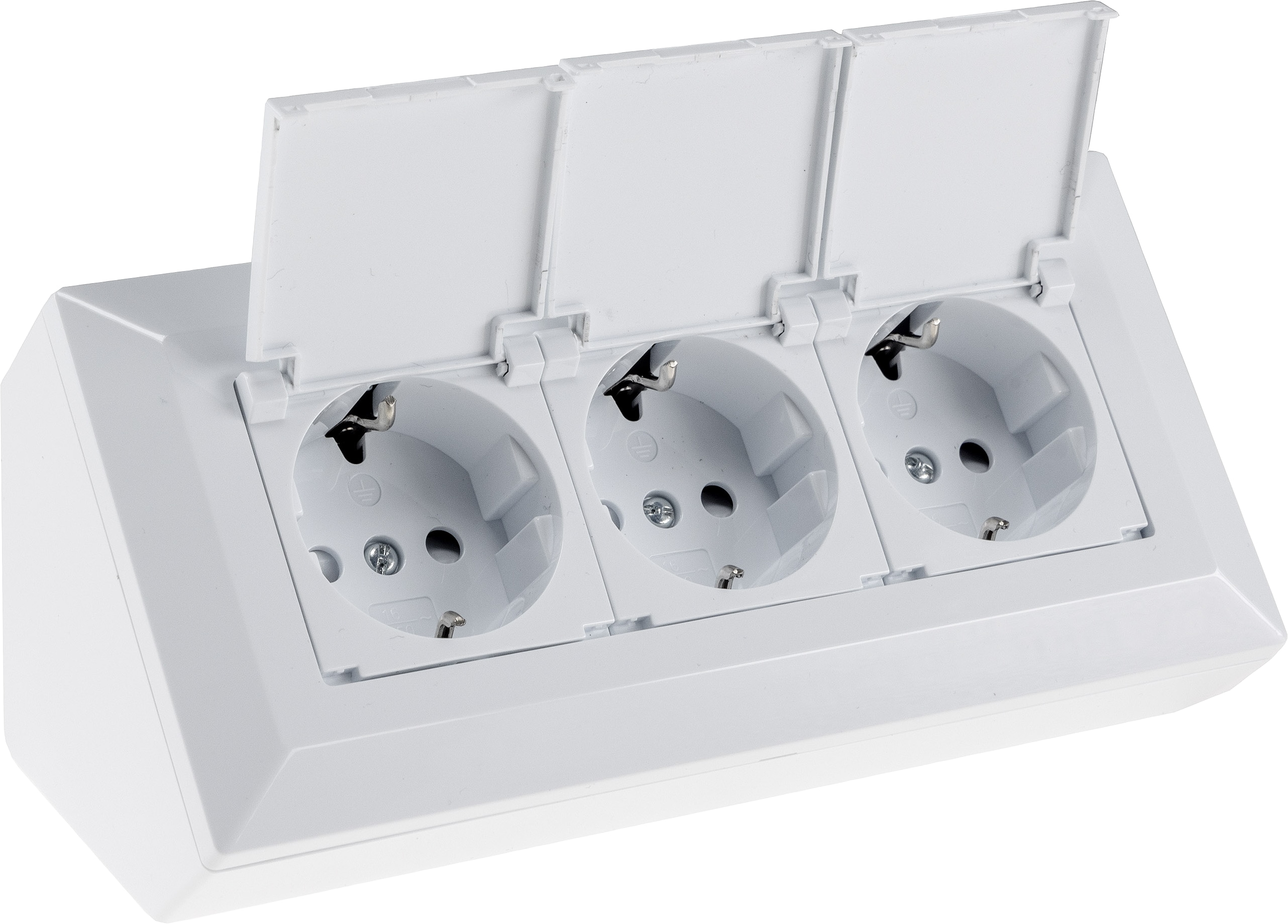CHILITEC Steckdosenblock 23930, 3-fach, mit Schutzklappen, 250V/16A, weiß CHILITEC Steckdosenblock 23930, 3-fach, mit Schutzklappen, 250V/16A, weiß