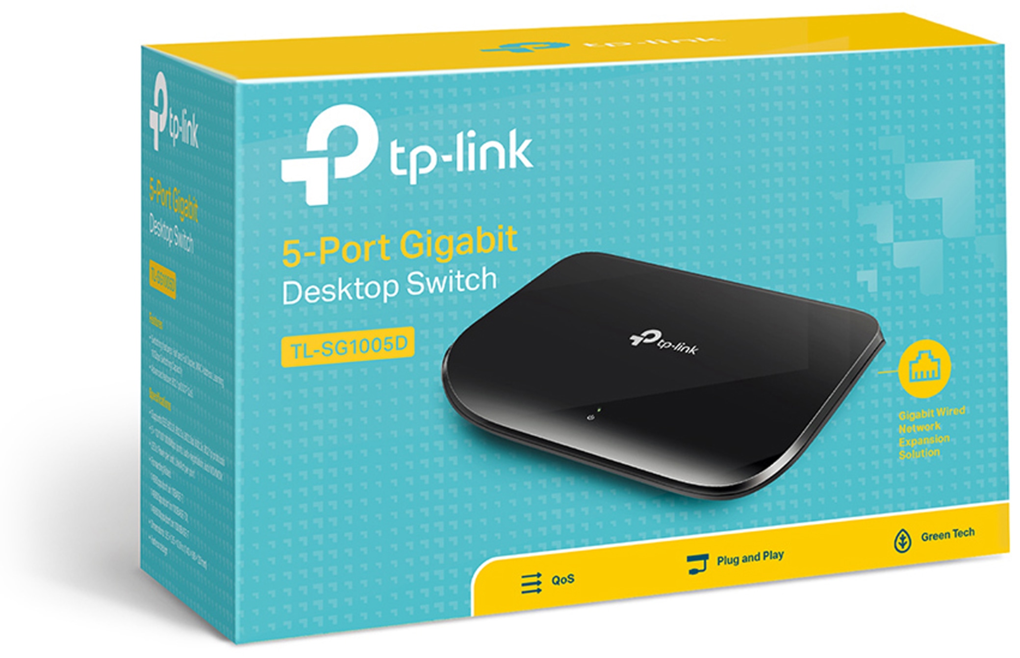 TP-LINK Gigabit Netzwerk-Switch TL-SG1005D, 5-Port TP-LINK Gigabit Netzwerk-Switch TL-SG1005D, 5-Port