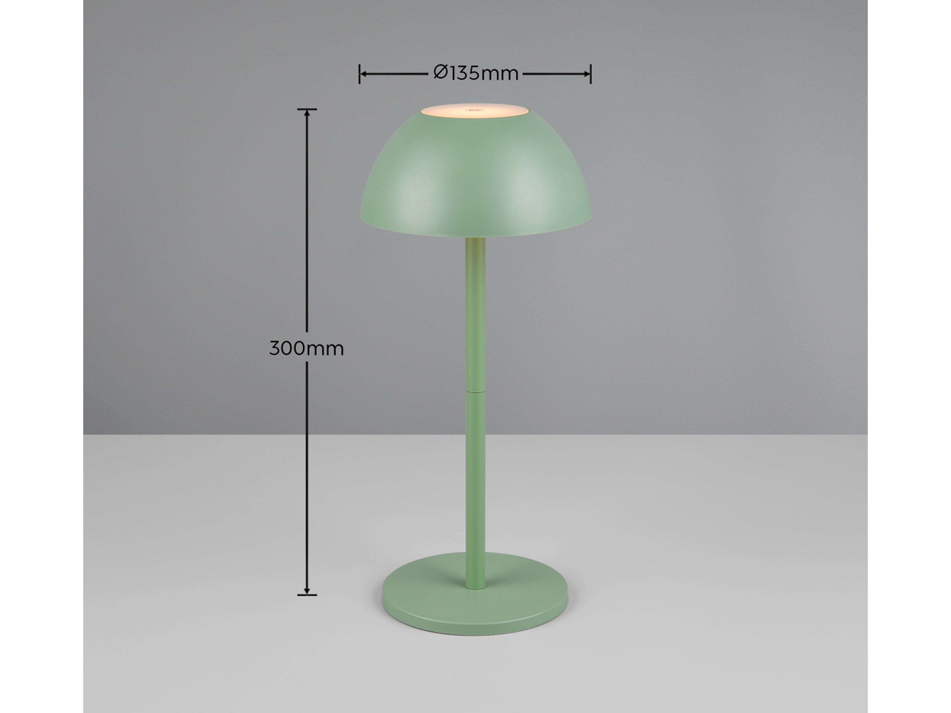 REALITY LED-Akku-Tischleuchte Ricardo R54106149 grün, IP54, 1,7 W, 240 lm, 3000 K REALITY LED-Akku-Tischleuchte Ricardo R54106149 grün, IP54, 1,7 W, 240 lm, 3000 K