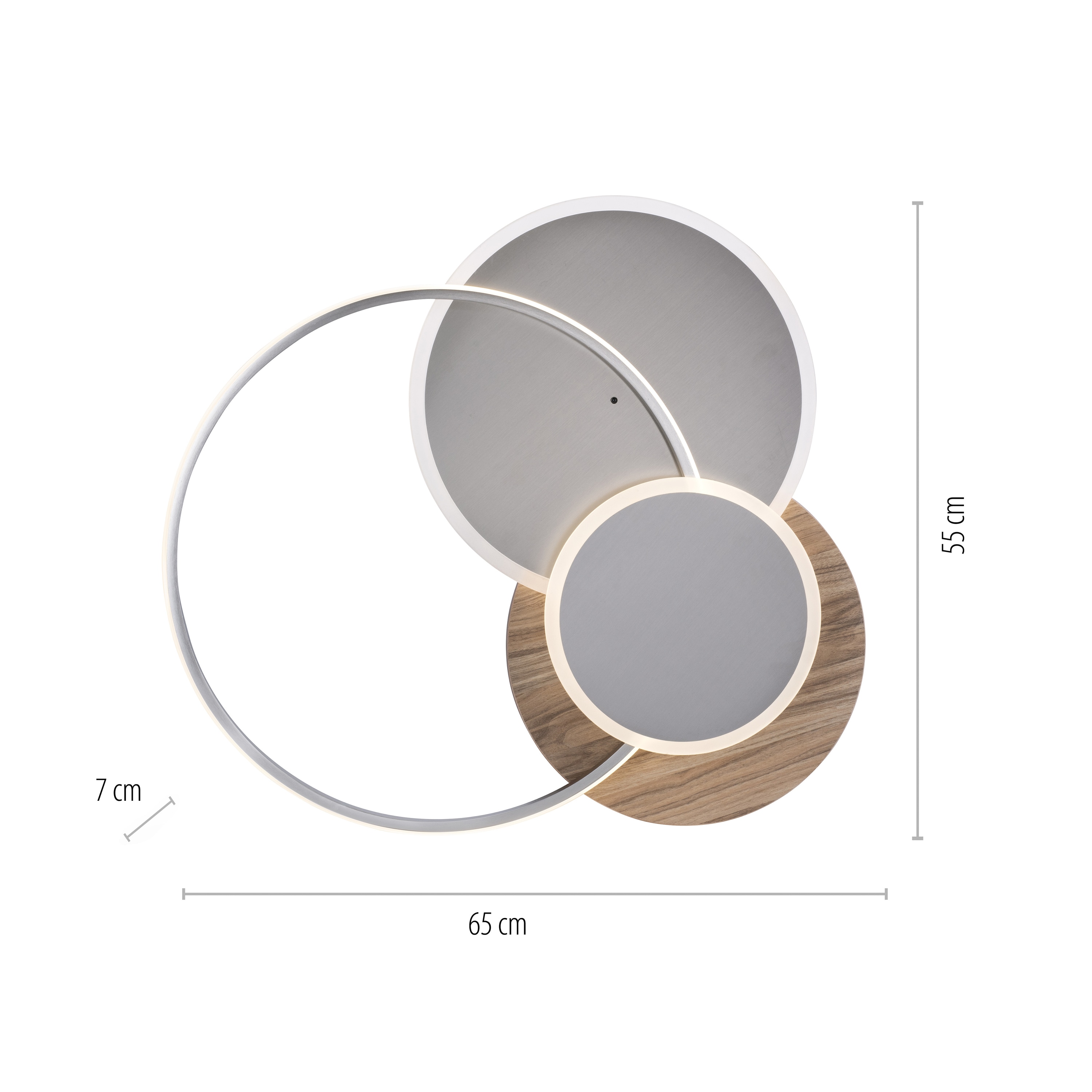 PAUL NEUHAUS LED-Deckenleuchte 8329-79 Silber-Holzdekor, 50 W, 6000 lm, CCT PAUL NEUHAUS LED-Deckenleuchte 8329-79 Silber-Holzdekor, 50 W, 6000 lm, CCT