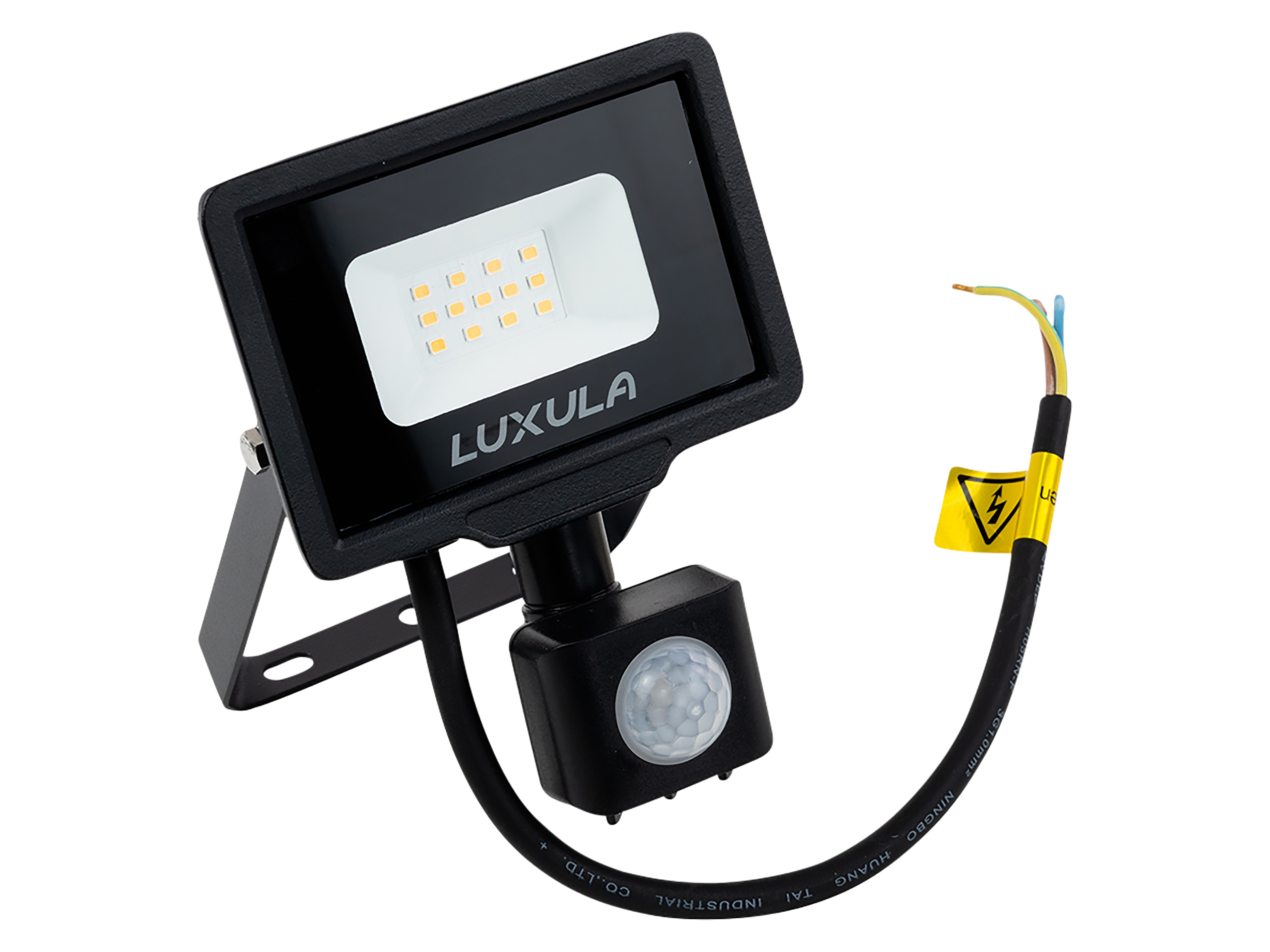 LUXULA LED-Fluter mit Bewegungsmelder, EEK: F, 10W, 1000lm, 4000K, schwarz