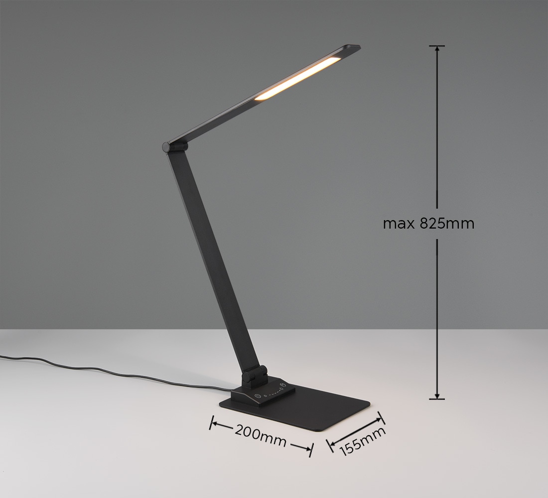 TRIO LED-Tischleuchte Travis 545310132 schwarz, 6,5 W, 650 lm, CCT TRIO LED-Tischleuchte Travis 545310132 schwarz, 6,5 W, 650 lm, CCT