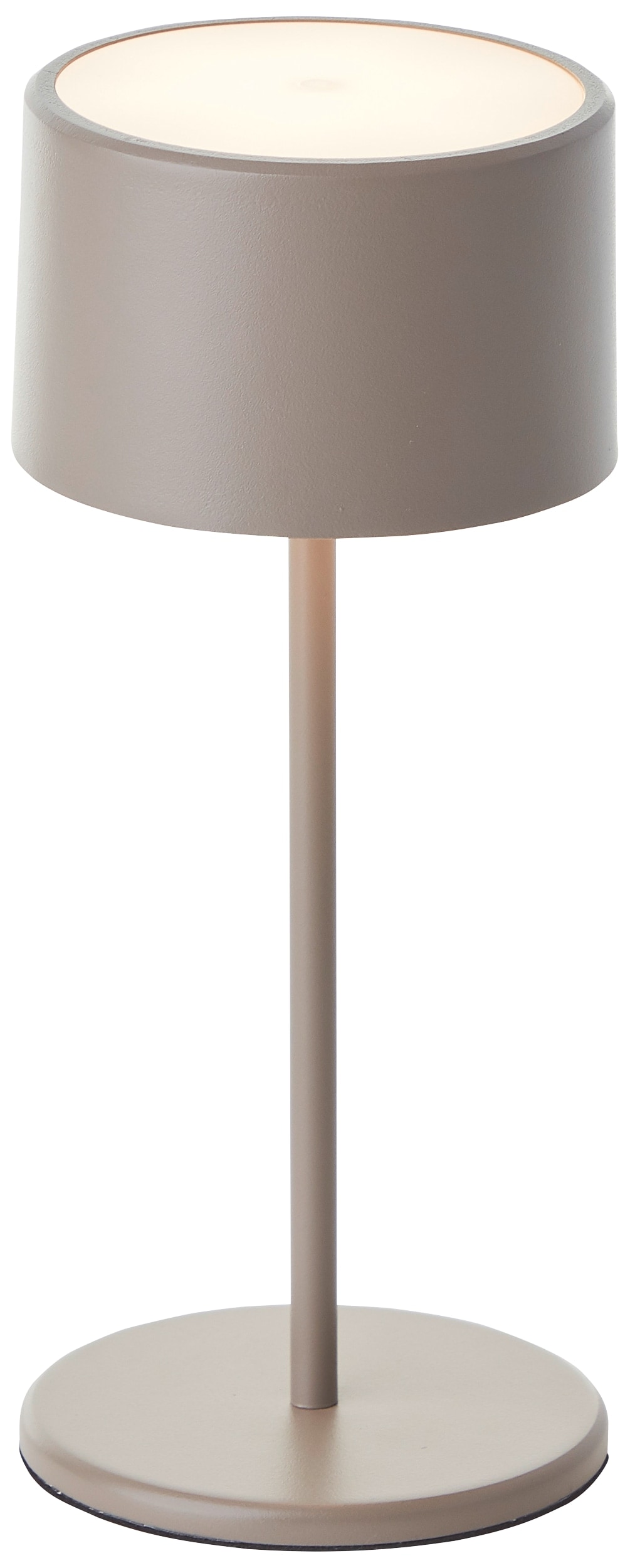 BRILLIANT LED-Akku-Tischleuchte Helio, 2 W, 210 lm, 3000 K, IP20, Metall, taupe BRILLIANT LED-Akku-Tischleuchte Helio, 2 W, 210 lm, 3000 K, Metall, taupe