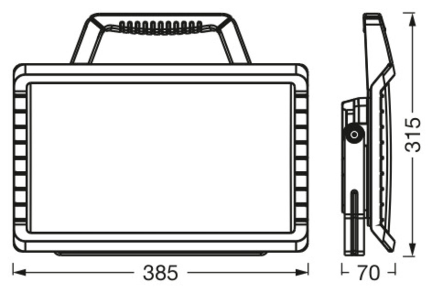 OSRAM LED-Fluter, 26W, 6500K, 3000lm, kaltweiß, IP54, schwarz