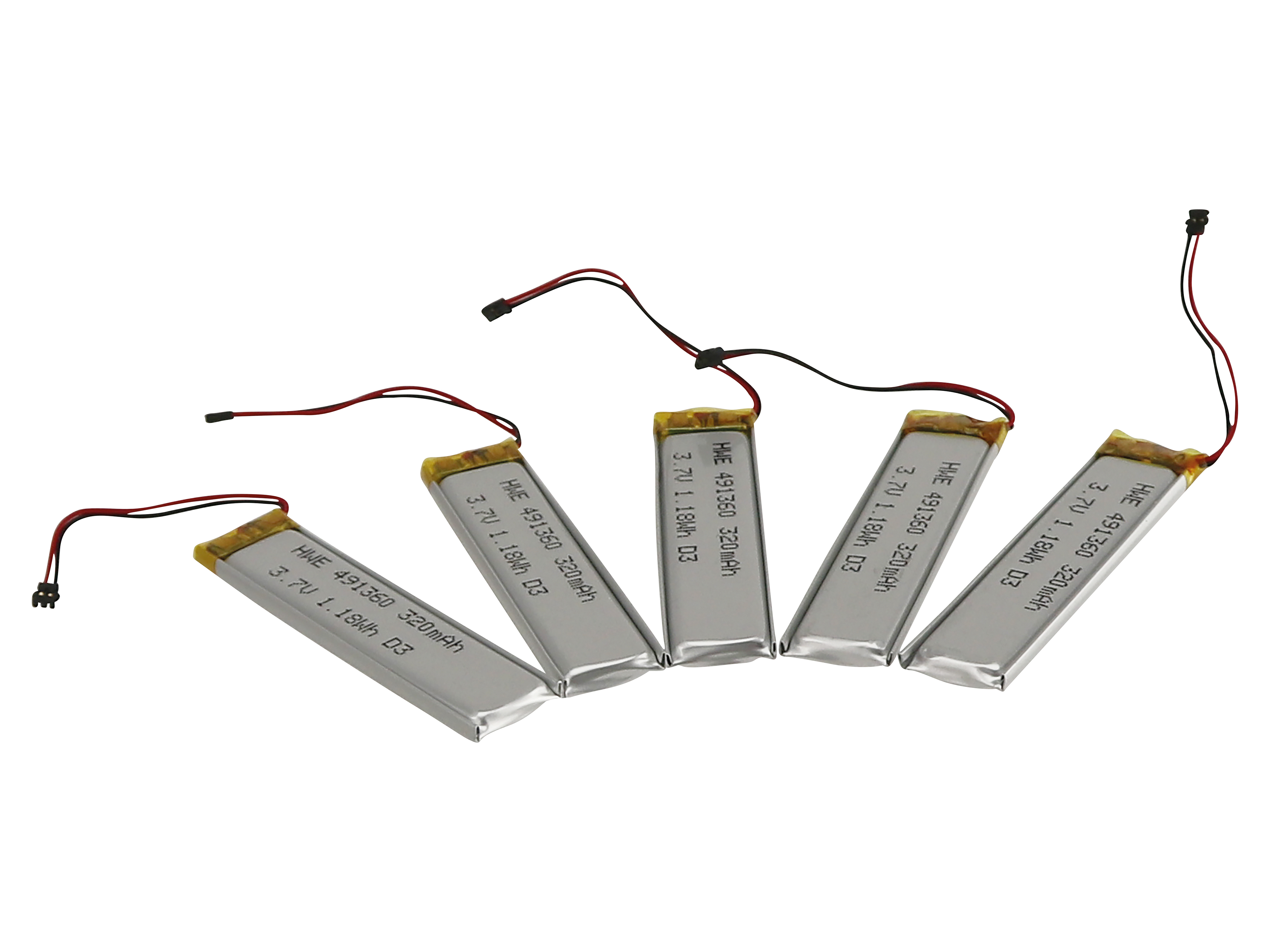 Lithium-Polymer-Akku HWE491360, 5 Stück