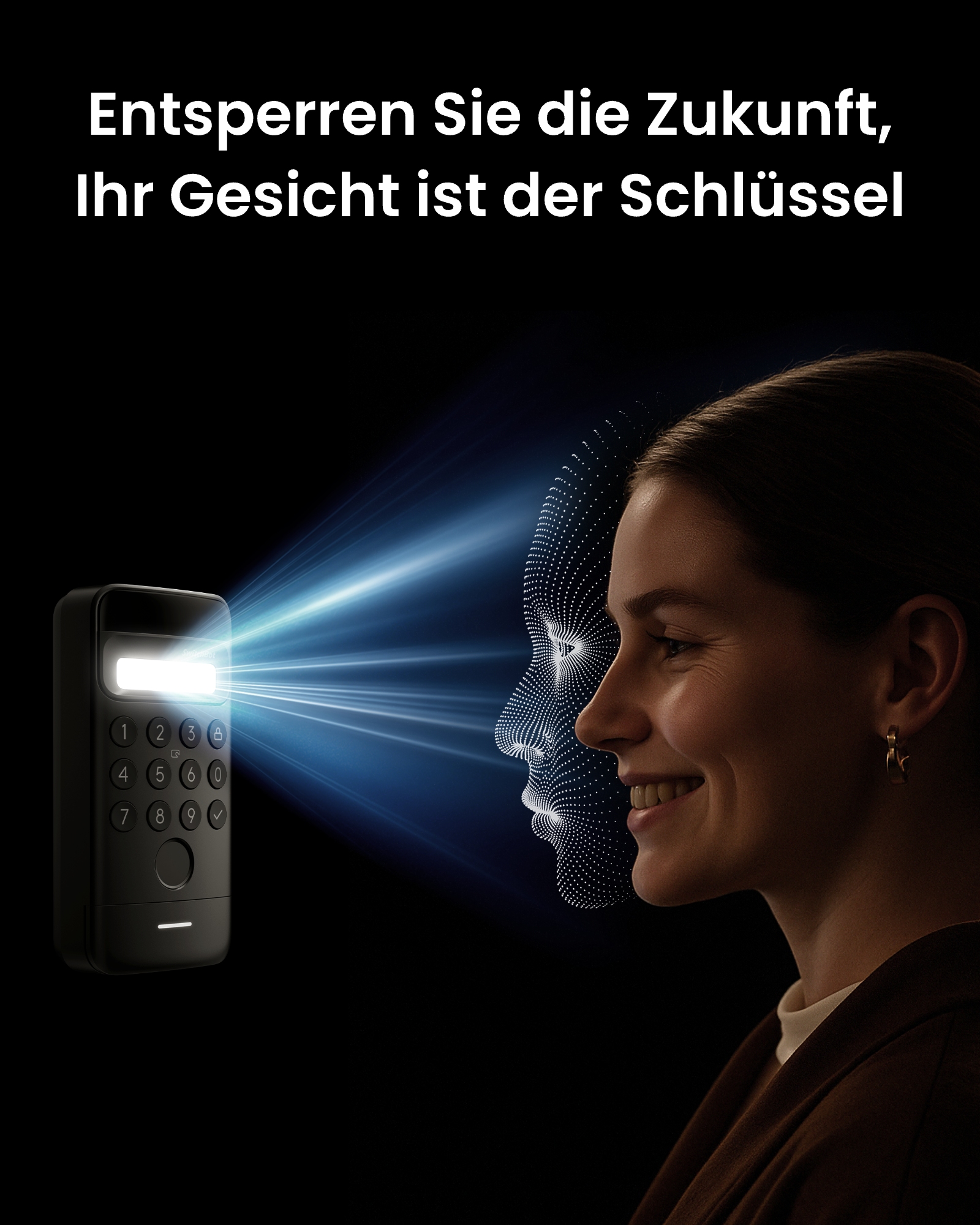 SWITCHBOT Smartes Codeschloss, Keypad Vision für Lock, schwarz SWITCHBOT Smartes Codeschloss, Keypad Vision für Lock, schwarz