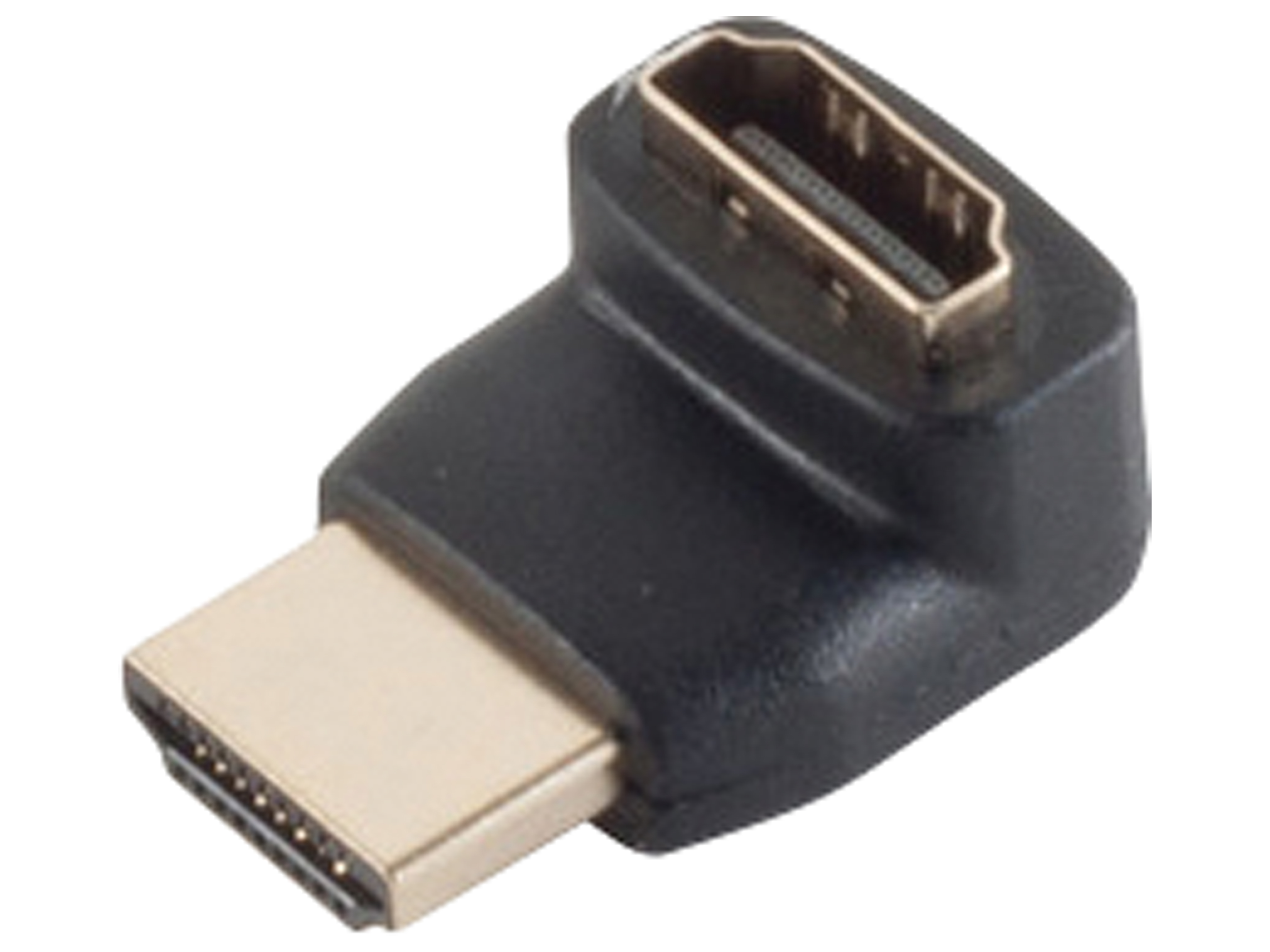 S-IMPULS HDMI-Adapter, 90° gewinkelt, schwarz, vergoldete Kontakte S-IMPULS HDMI-Adapter, 90° gewinkelt, schwarz, vergoldete Kontakte
