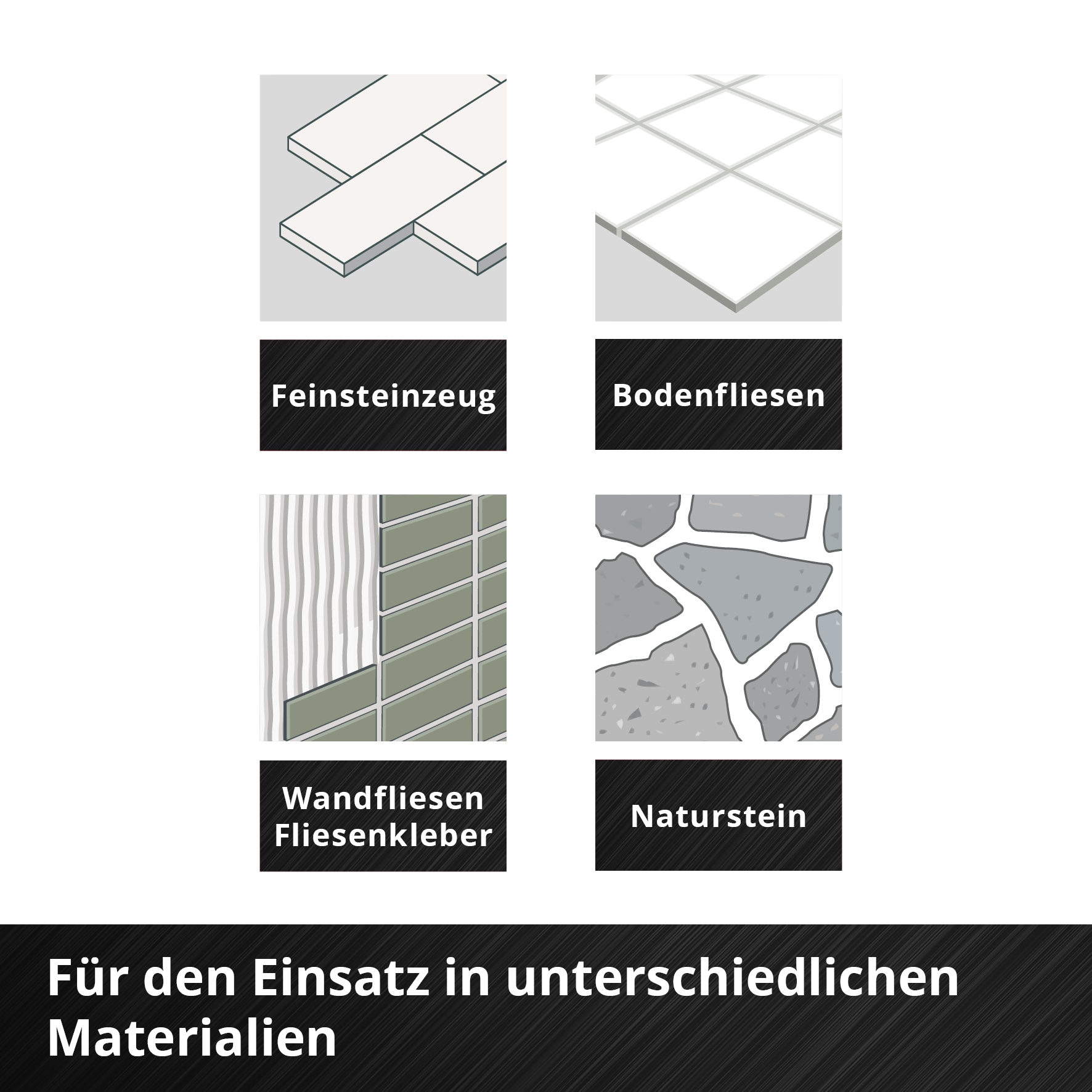 EINHELL Fliesenbohrer-Set, 500400, M-Case, 7-teilig