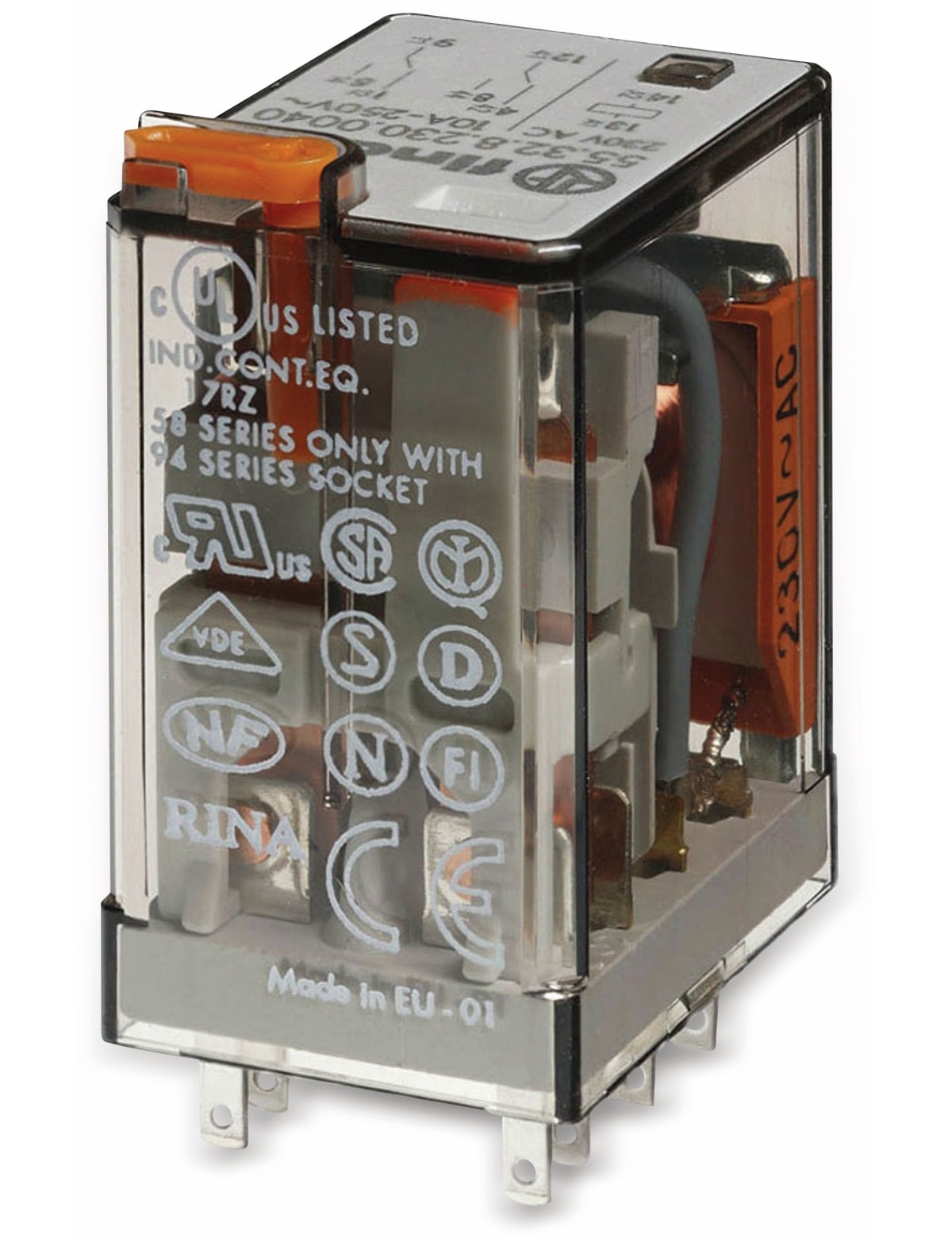 FINDER Relais F 55.32, 230V~, 2xUM, 10A FINDER Relais F 55.32, 230V~, 2xUM, 10A