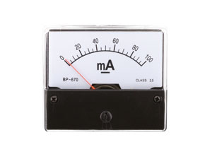 Drehspul-Einbauinstrument, 0...100 mA- Drehspul-Einbauinstrument, 0...100 mA-