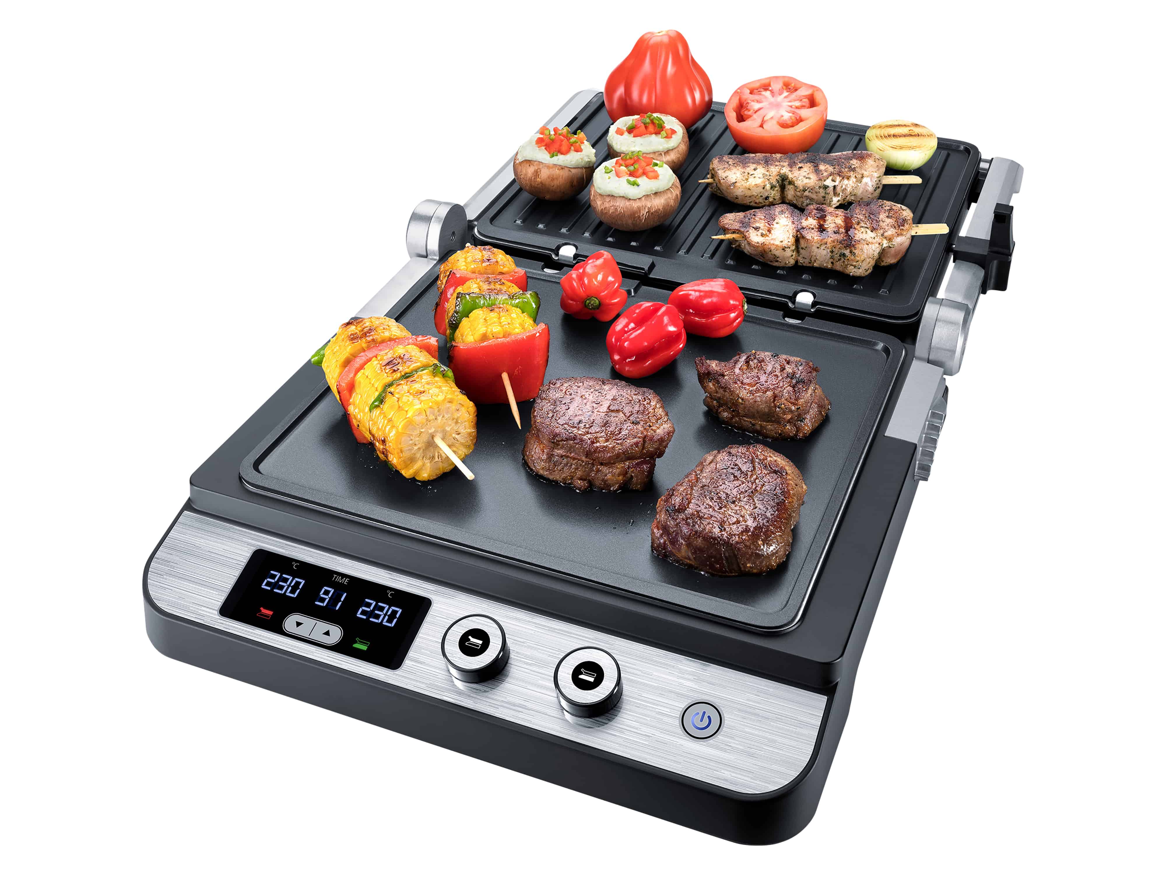 STEBA Kontaktgrill FG 120, Edelstahl, Antihaft, Timer, LED-Display STEBA Kontaktgrill FG 120, Edelstahl, Antihaft, Timer, LED-Display