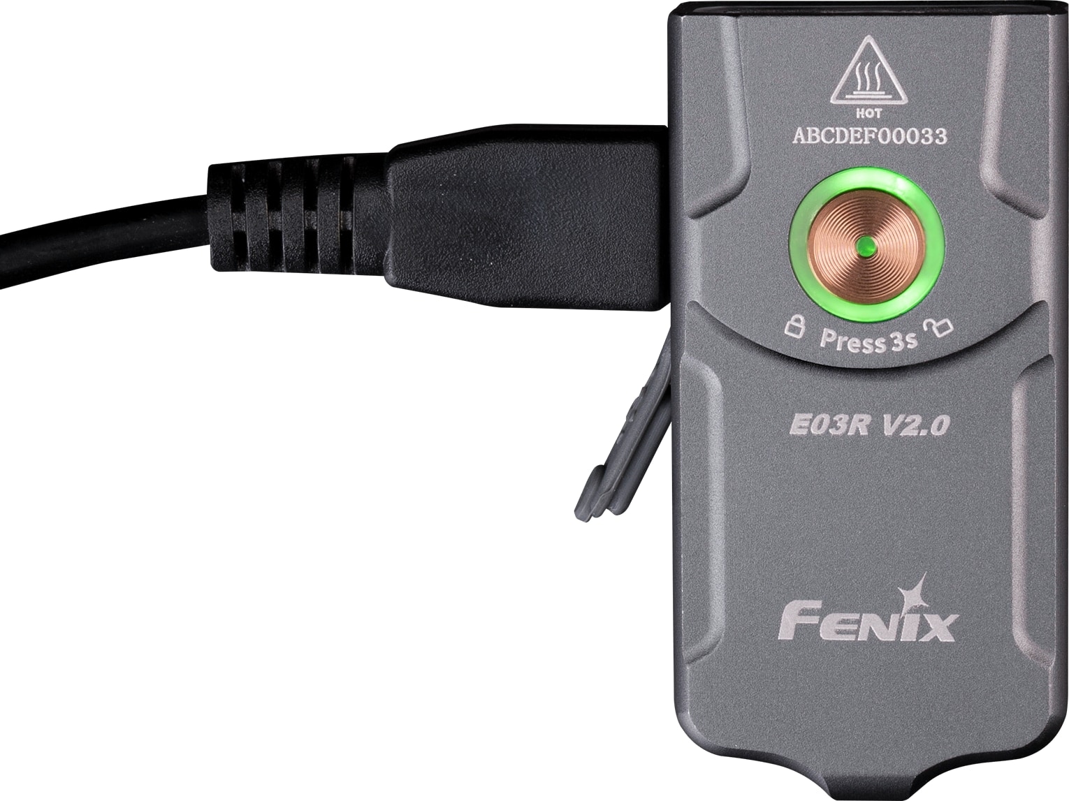 FENIX LED-Schlüsselbundleuchte E03R V2.0, grau FENIX LED-Schlüsselbundleuchte E03R V2.0, grau