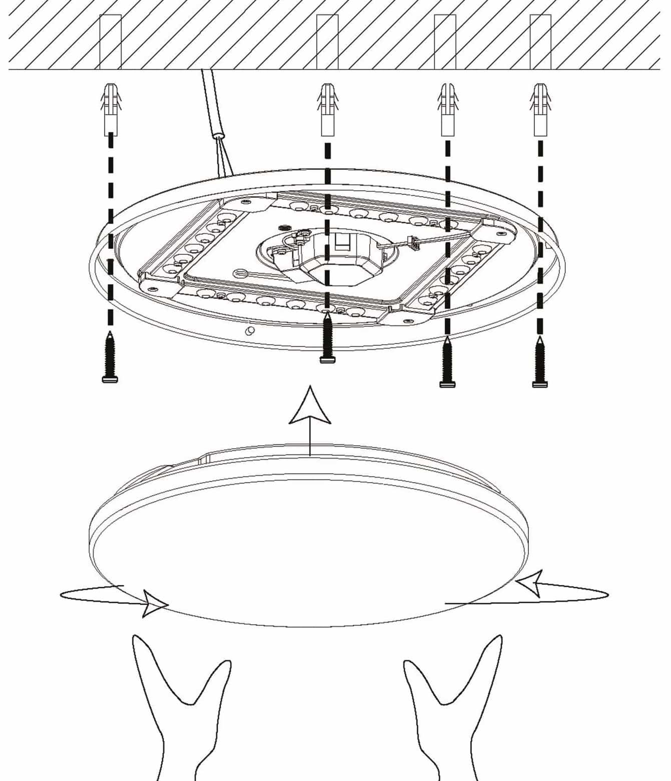 EGLO LED-Deckenleuchte POGLIOLA-S, 36W, 3550 lm, 4000K, 490 mm, Kristalleffekt EGLO LED-Deckenleuchte POGLIOLA-S, 36W, 3550 lm, 4000K, 490 mm, Kristalleffekt