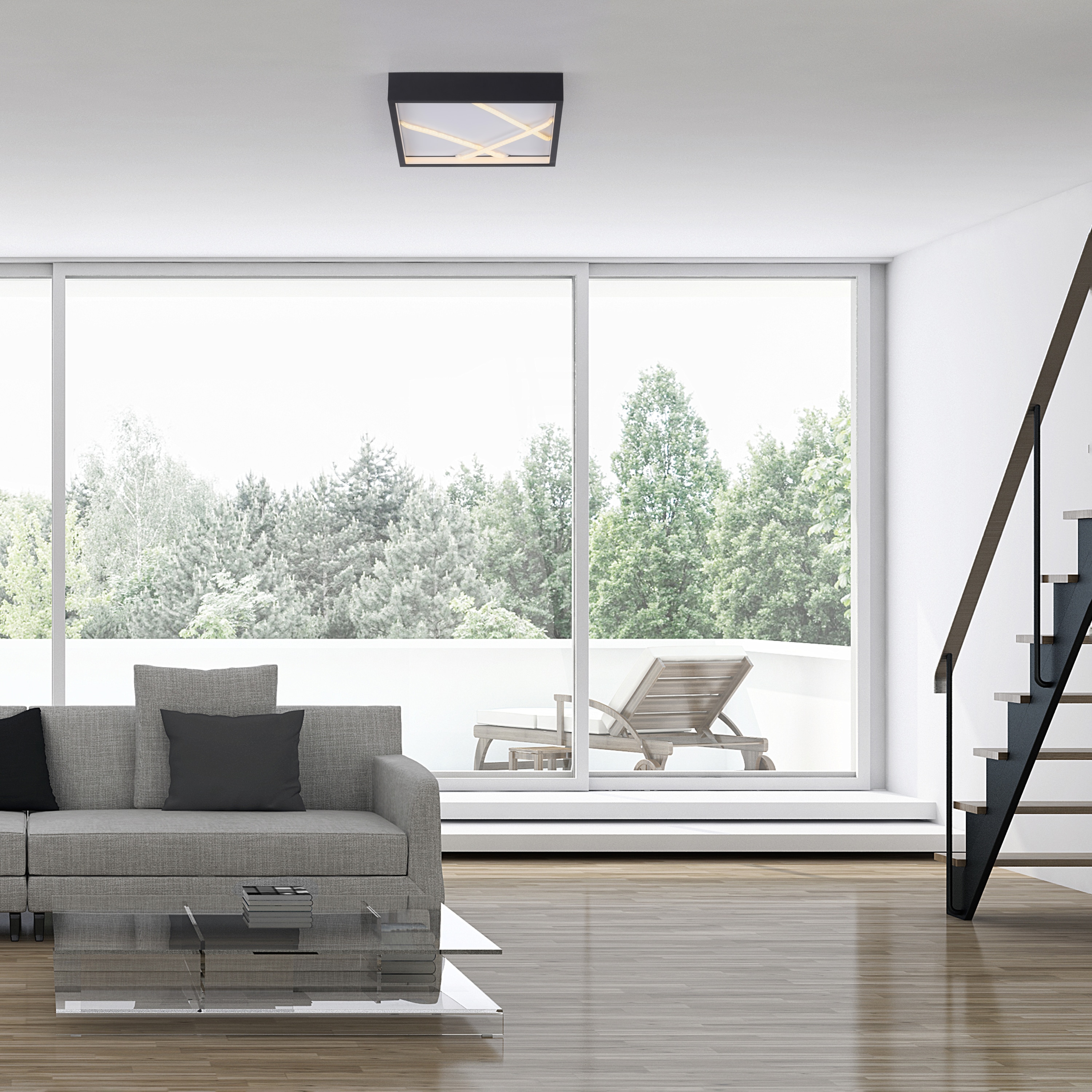 JUST LIGHT LED-Deckenleuchte 14092-18, 28W, 3000K, 3500lm, warmweiß, IP20, schwarz JUST LIGHT LED-Deckenleuchte 14092-18, 28W, 3000K, 3500lm, warmweiß, IP20, schwarz