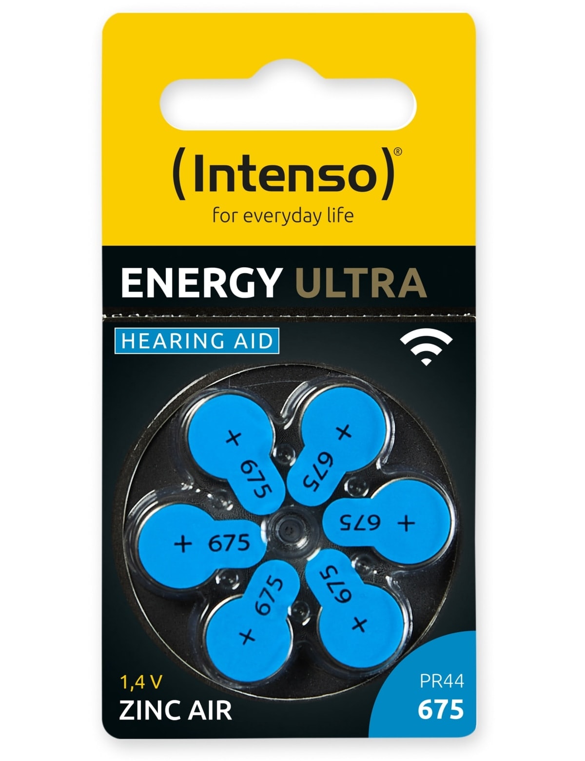 INTENSO Hörgeräte-Batterie Energy Ultra A 675, 6 Stück, blau INTENSO Hörgeräte-Batterie Energy Ultra A 675, 6 Stück, blau